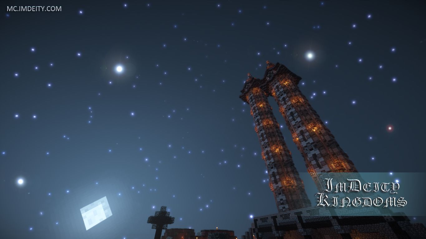 night, video game, minecraft, building, sky, tower