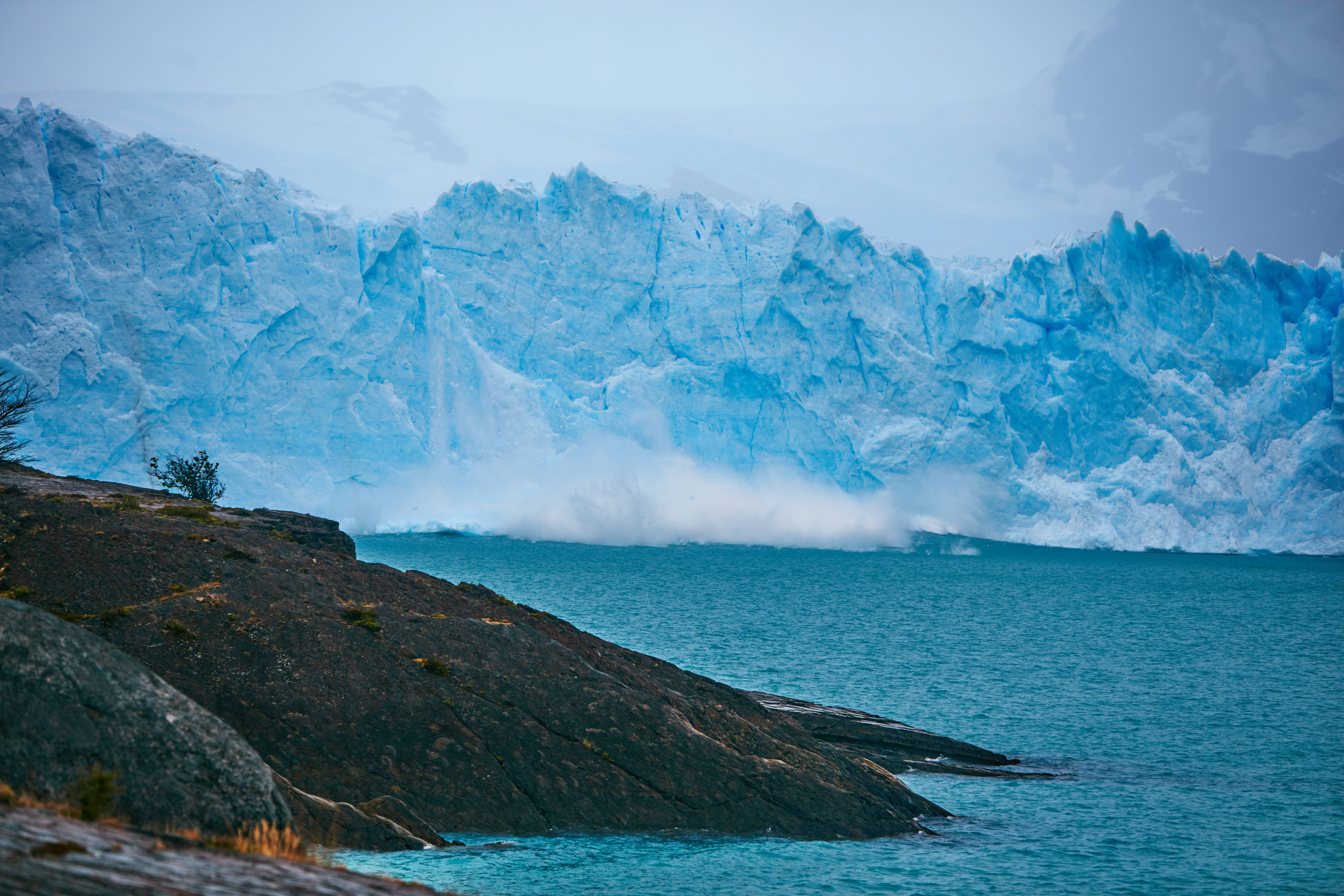iceberg, nature, sea, rocks, shore, bank Phone Background