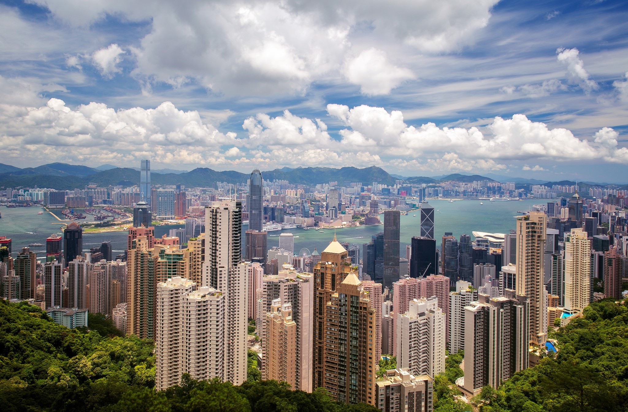 Скачать обои бесплатно Города, Город, Гонконг, Сделано Человеком картинка на рабочий стол ПК