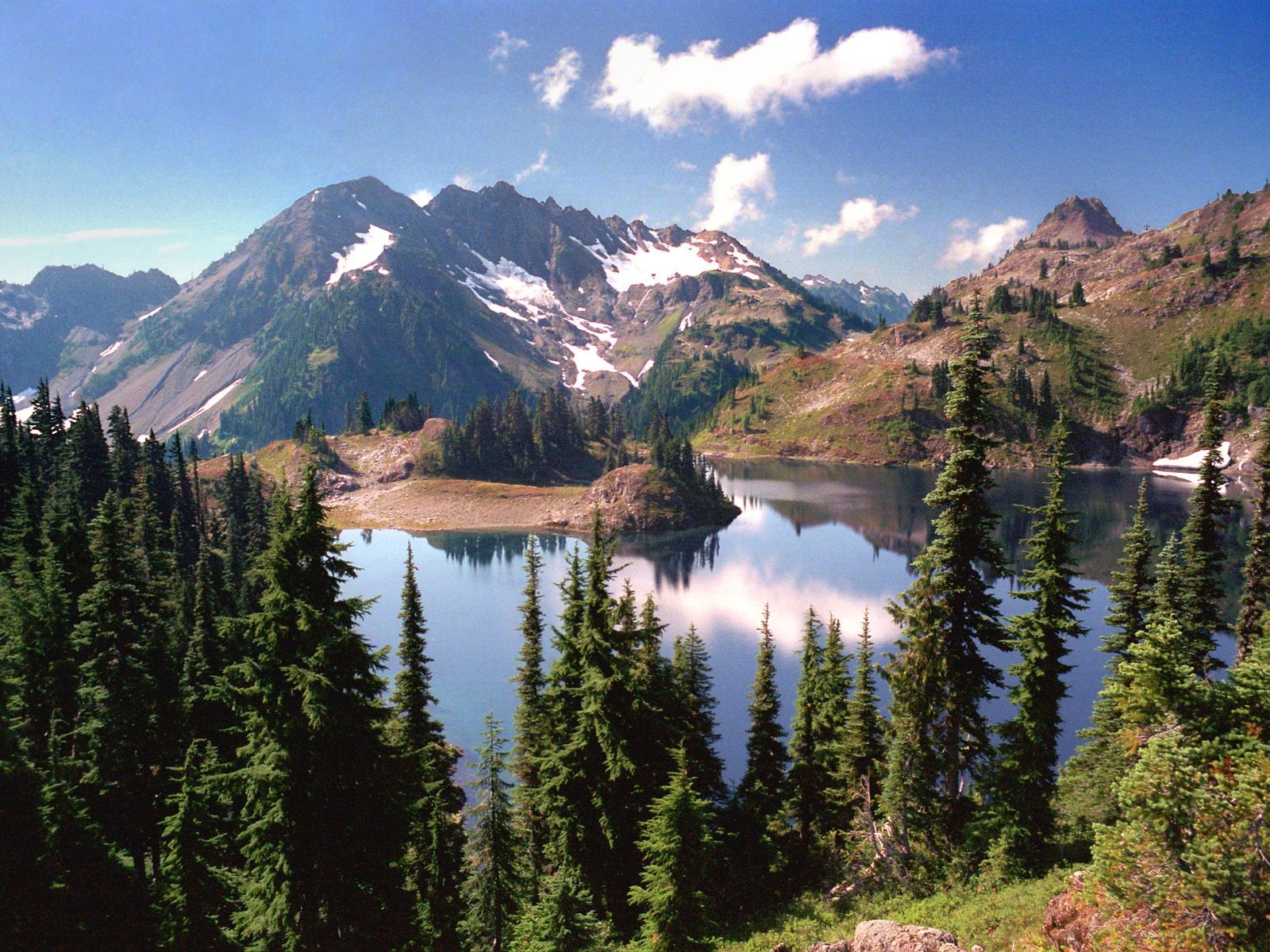 Téléchargez gratuitement l'image Montagne, Lac, Forêt, Terre, La Nature, Terre/nature, Neiger sur le bureau de votre PC