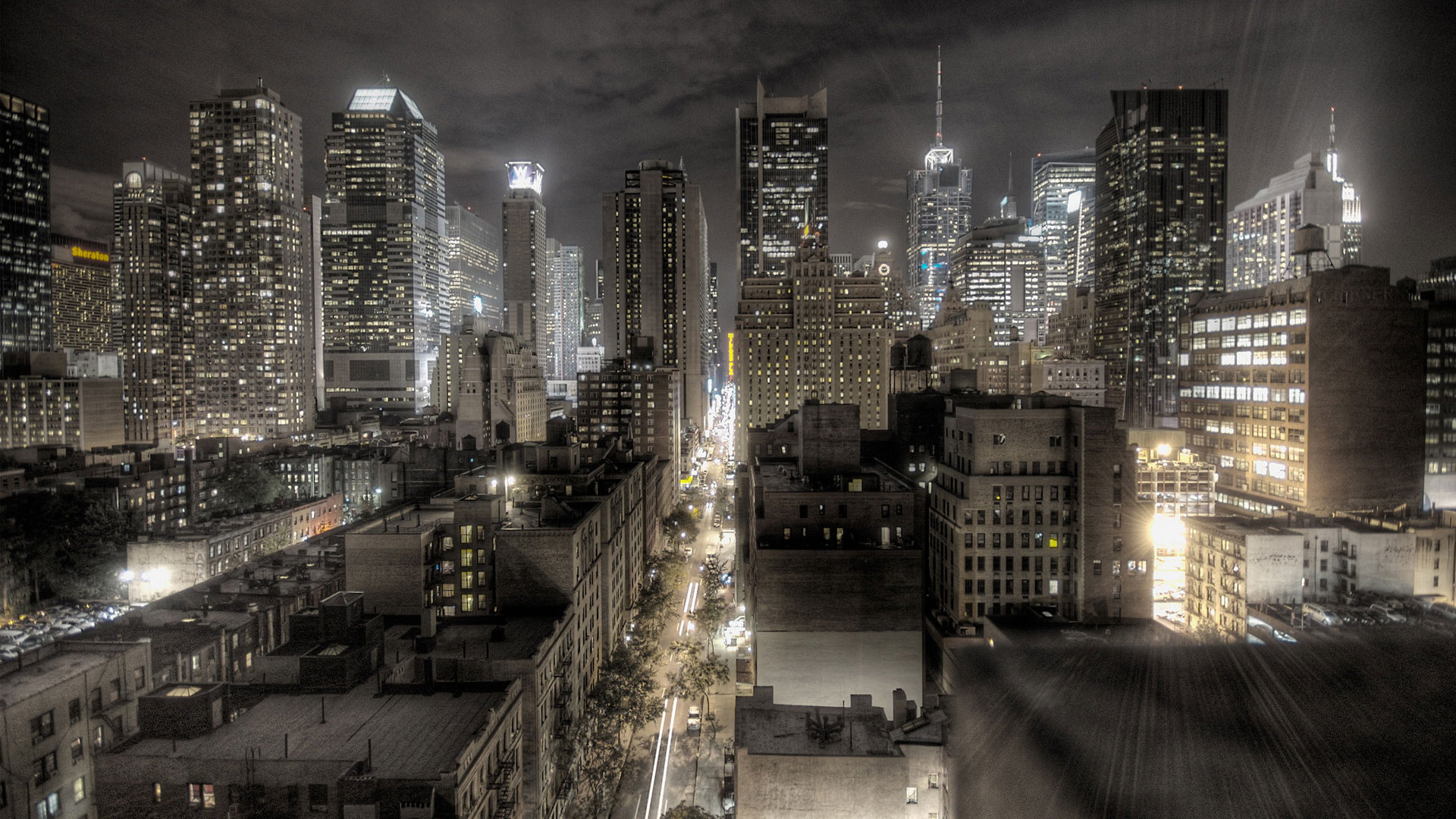 1435760 скачать картинку легкий, нью йорк, сделано человеком, город, ночь - обои и заставки бесплатно