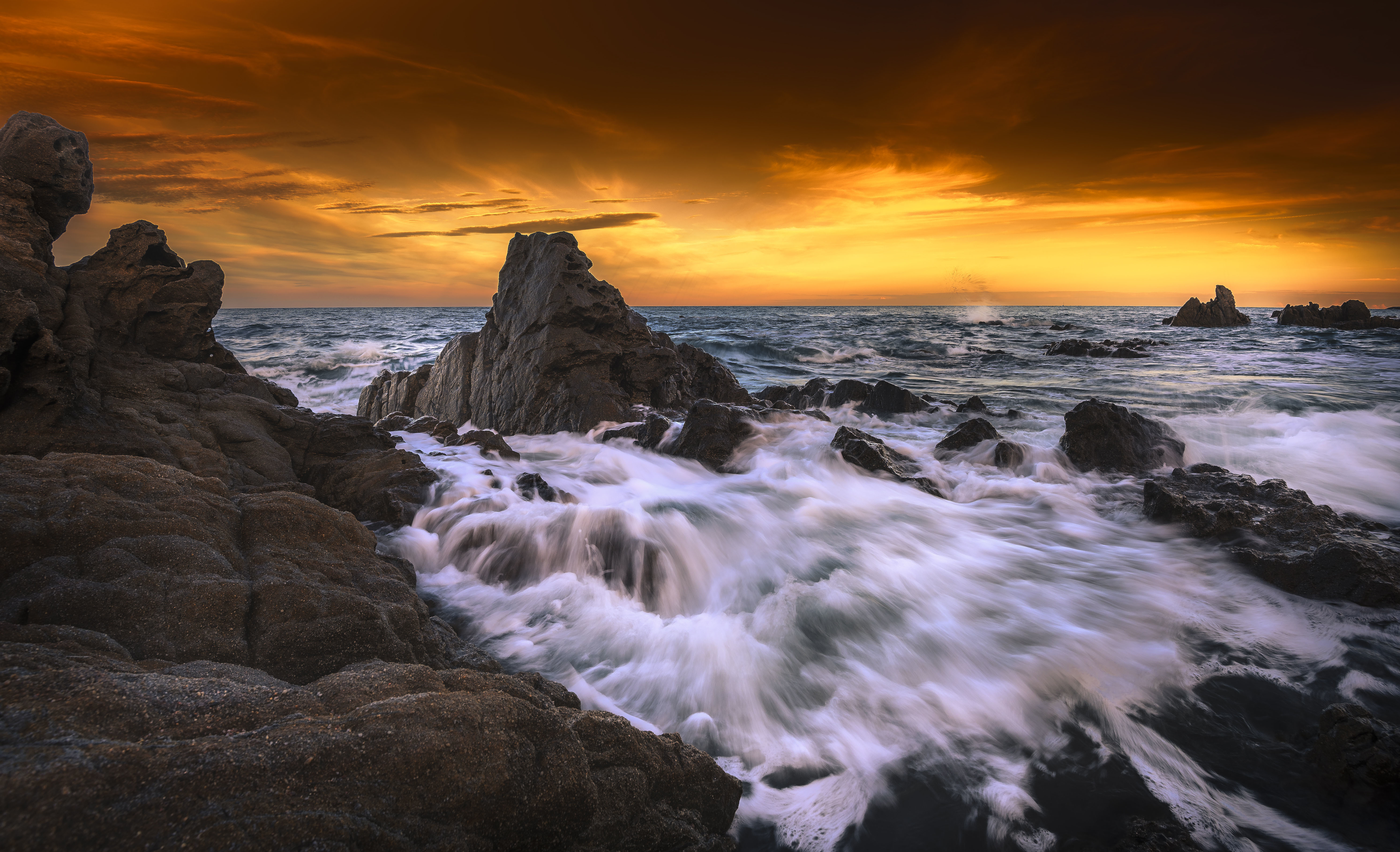 Descarga gratuita de fondo de pantalla para móvil de Mar, Océano, Atardecer, Tierra/naturaleza.