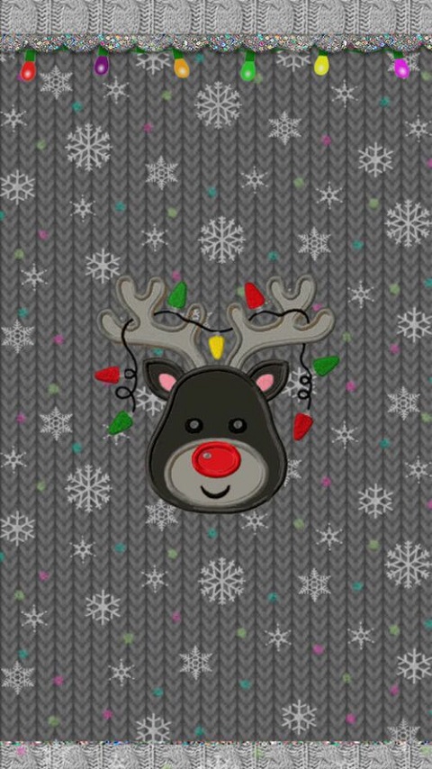 Handy-Wallpaper Feiertage, Weihnachten, Weihnachtsbeleuchtung, Rentier, Rudolf (Rentier) kostenlos herunterladen.