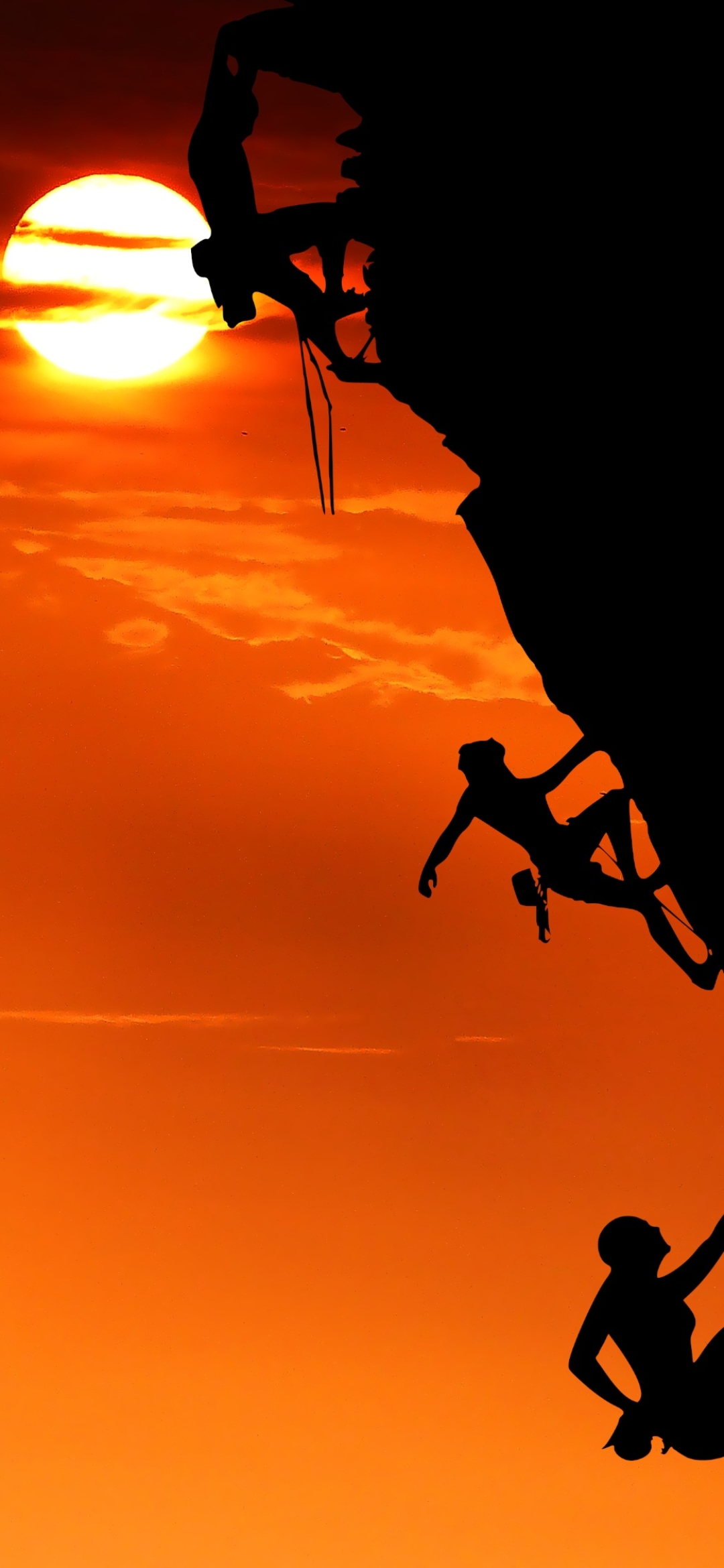 Download mobile wallpaper Sports, Sunset, Climbing for free.