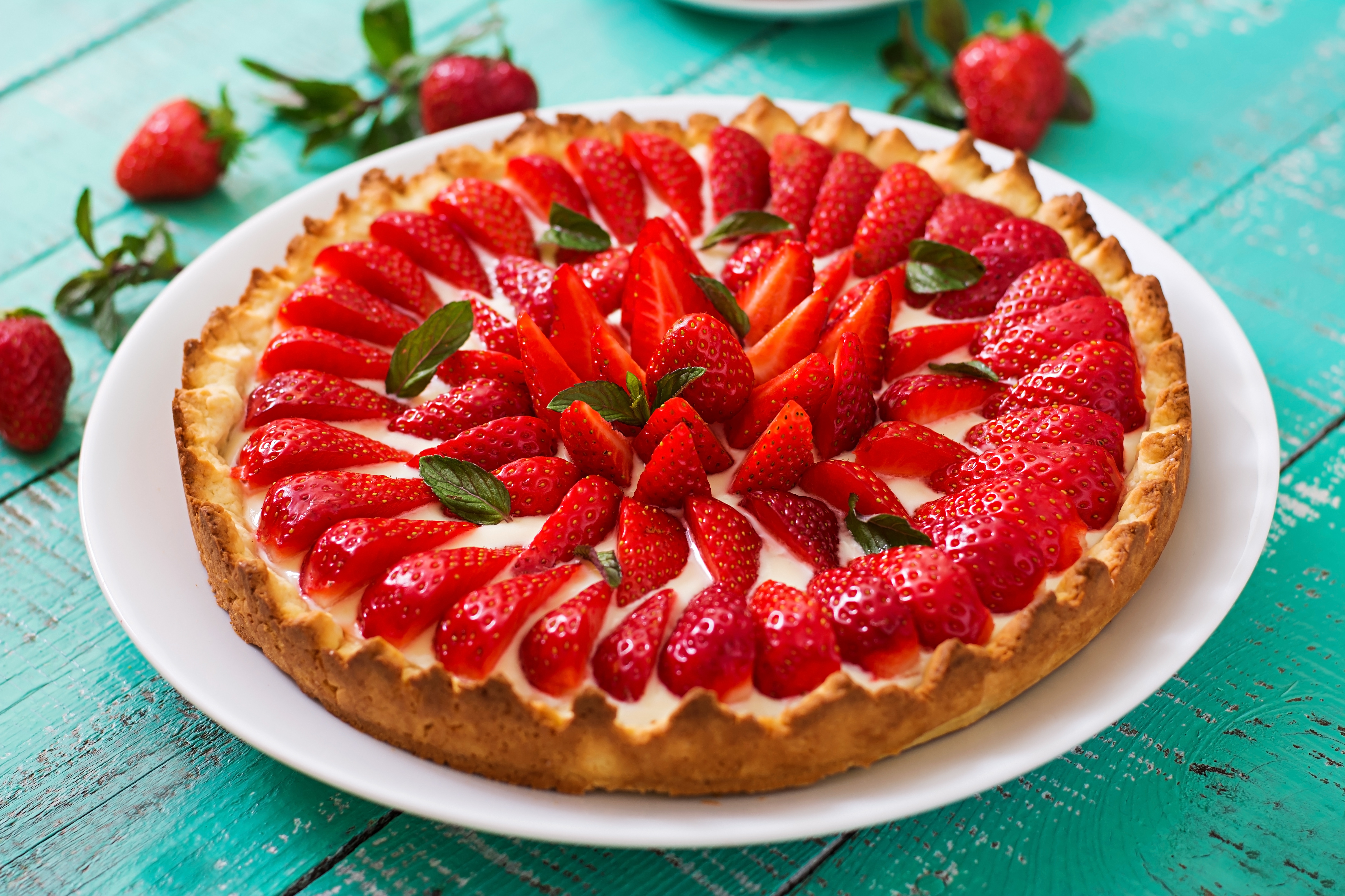 pie, food, berry, fruit, pastry, strawberry