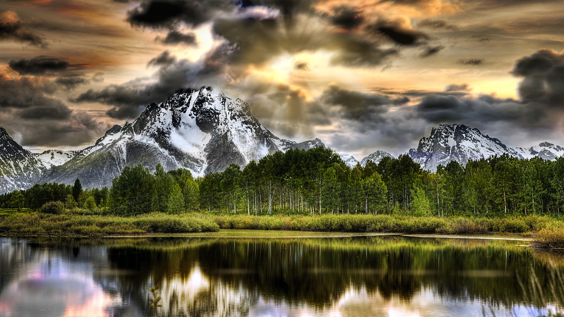 Free download wallpaper Landscape, Rivers, Mountains, Trees on your PC desktop