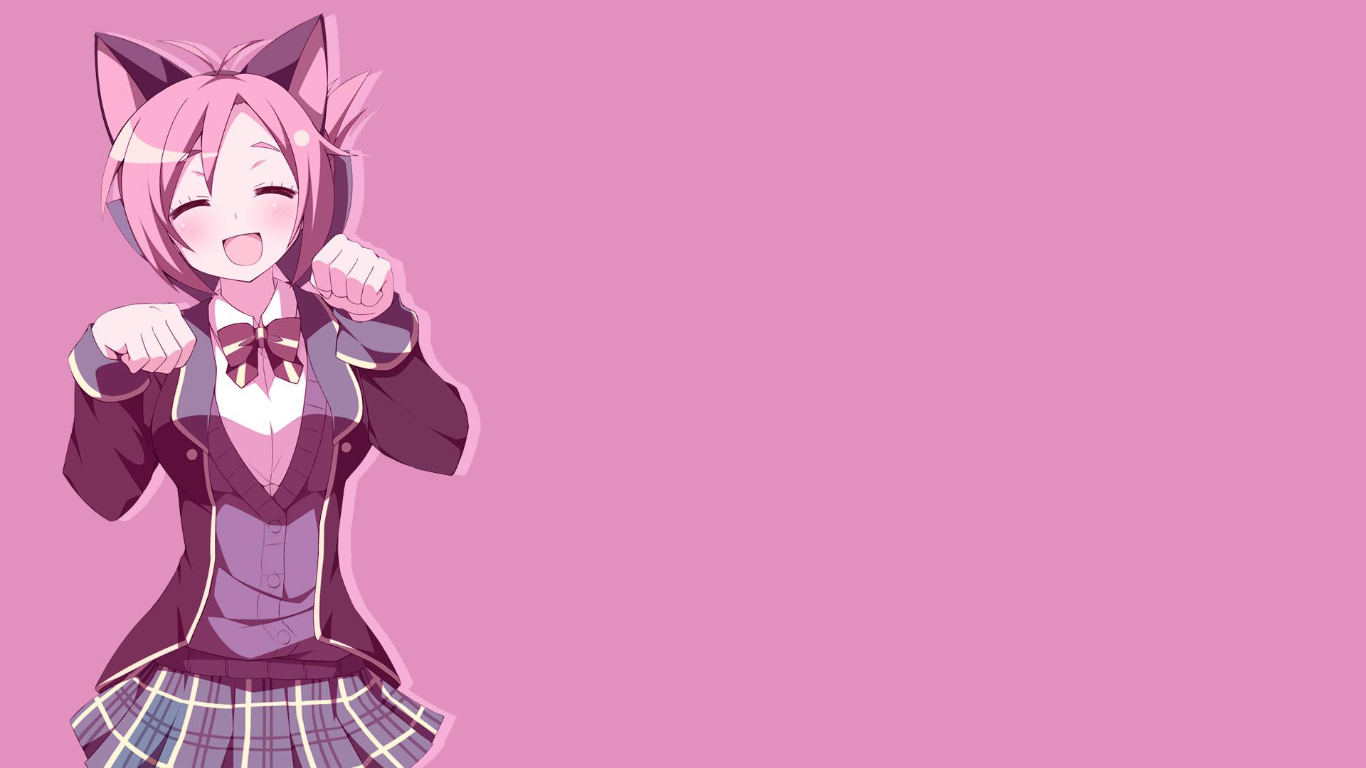 Download mobile wallpaper Anime, Pink, Original, Cat Girl for free.