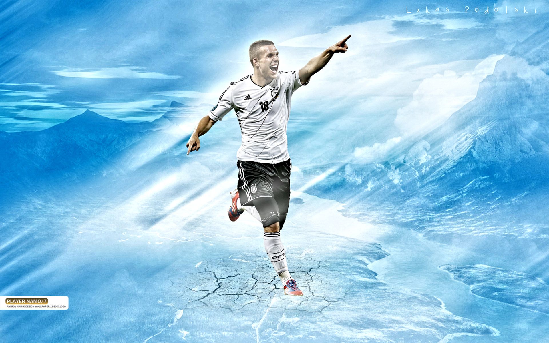 Téléchargez des papiers peints mobile Des Sports, Football, Équipe D'allemagne De Football, Lucas Podolski gratuitement.