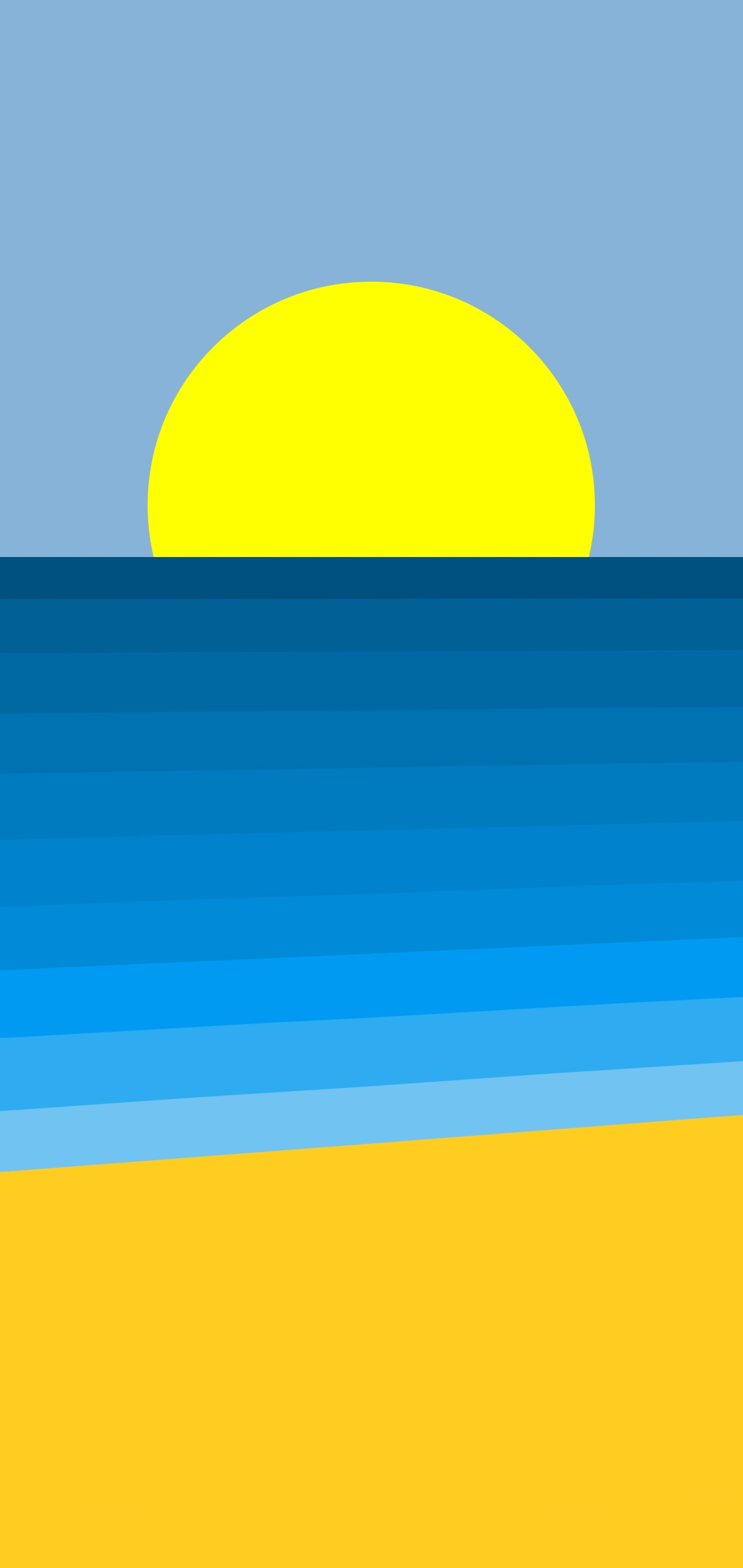 Download mobile wallpaper Sun, Beach, Ocean, Minimalism, Artistic, Minimalist for free.