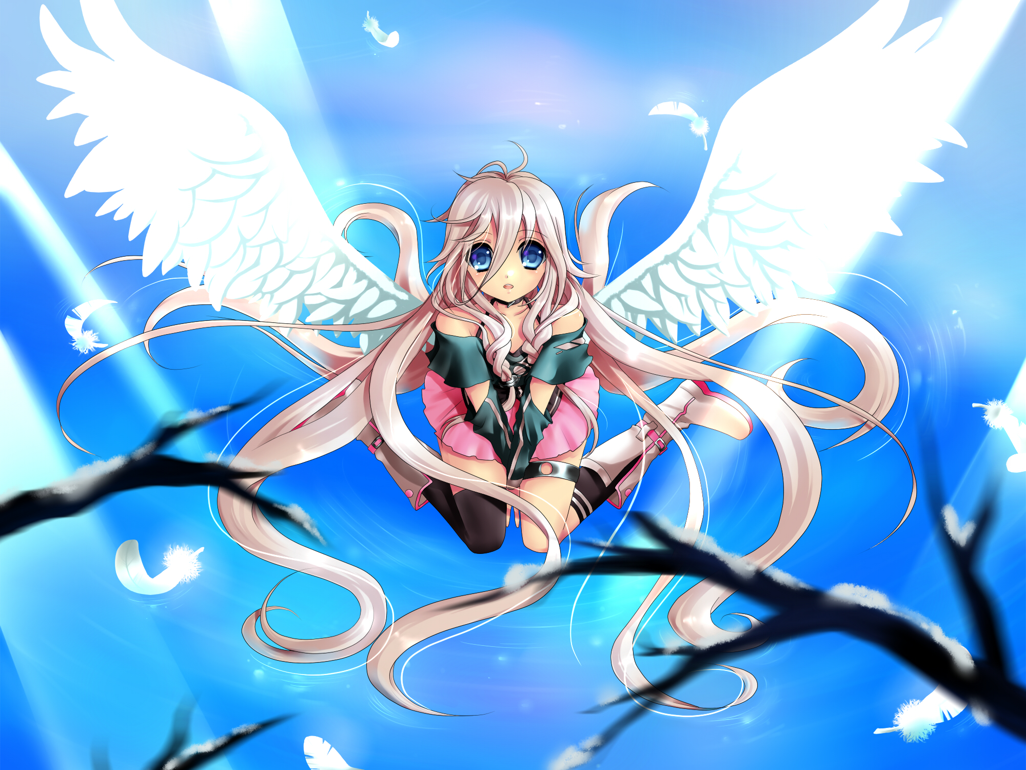 Download mobile wallpaper Anime, Wings, Vocaloid, Ia (Vocaloid) for free.