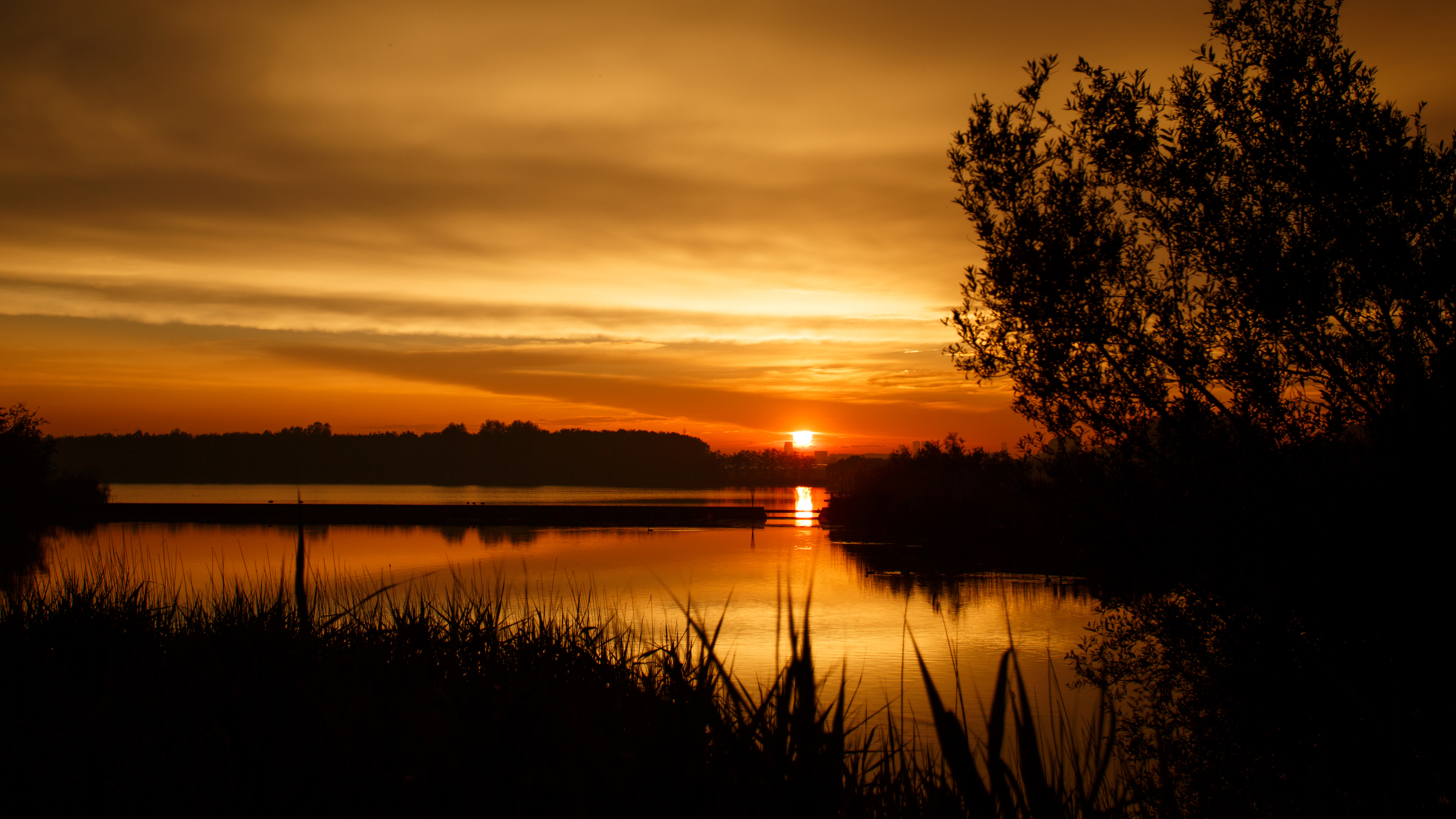Free download wallpaper Sunset, Lakes, Lake, Earth on your PC desktop