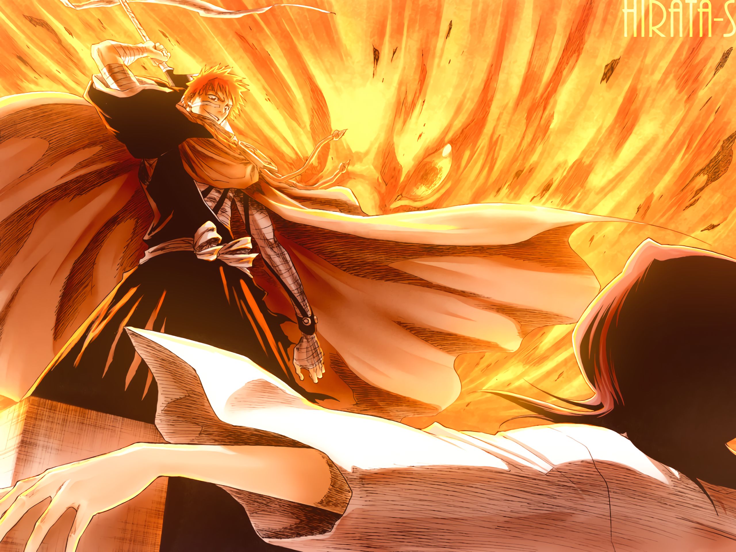 Download mobile wallpaper Anime, Bleach, Rukia Kuchiki, Ichigo Kurosaki for free.