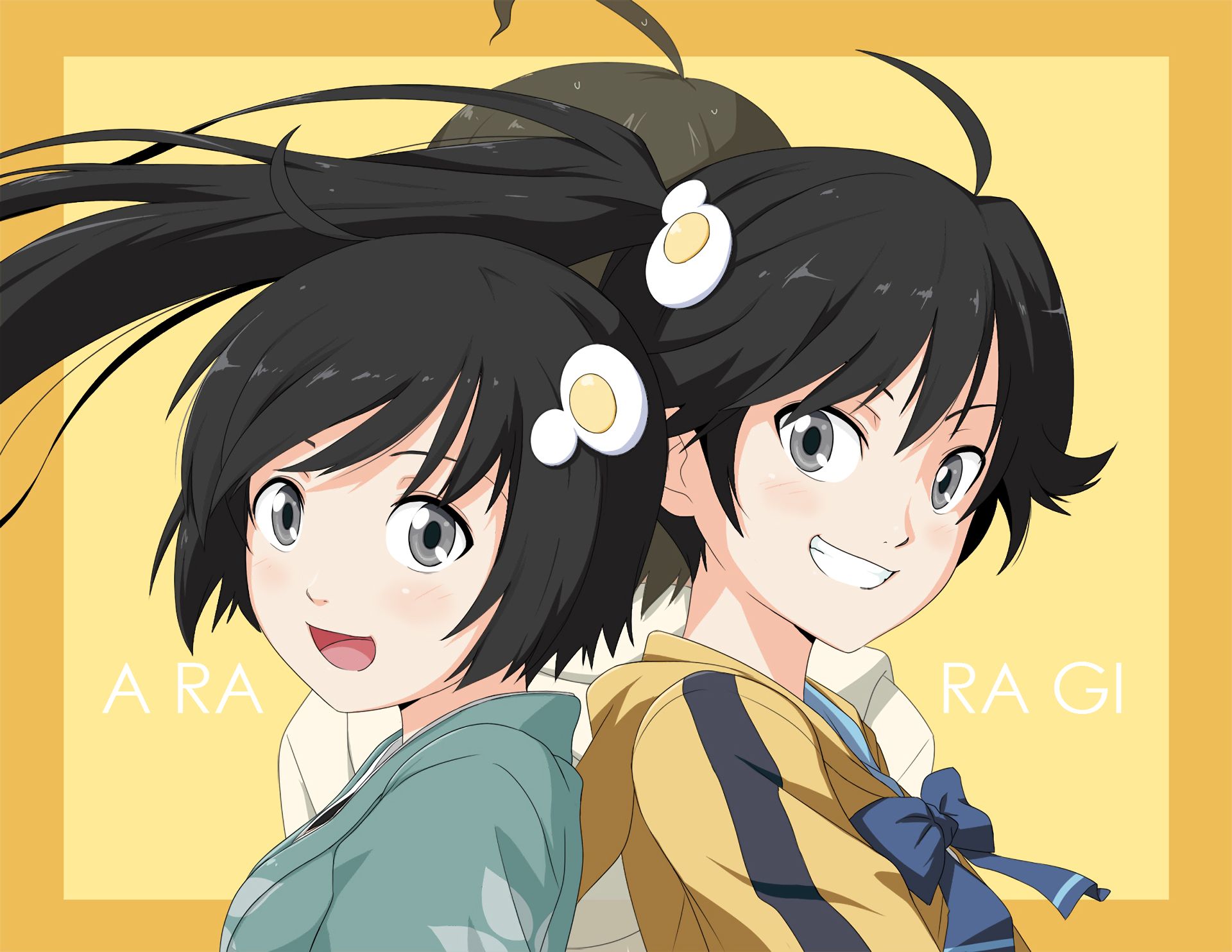 Handy-Wallpaper Animes, Monogatari (Serie), Karen Araragi, Tsukihi Araragi kostenlos herunterladen.