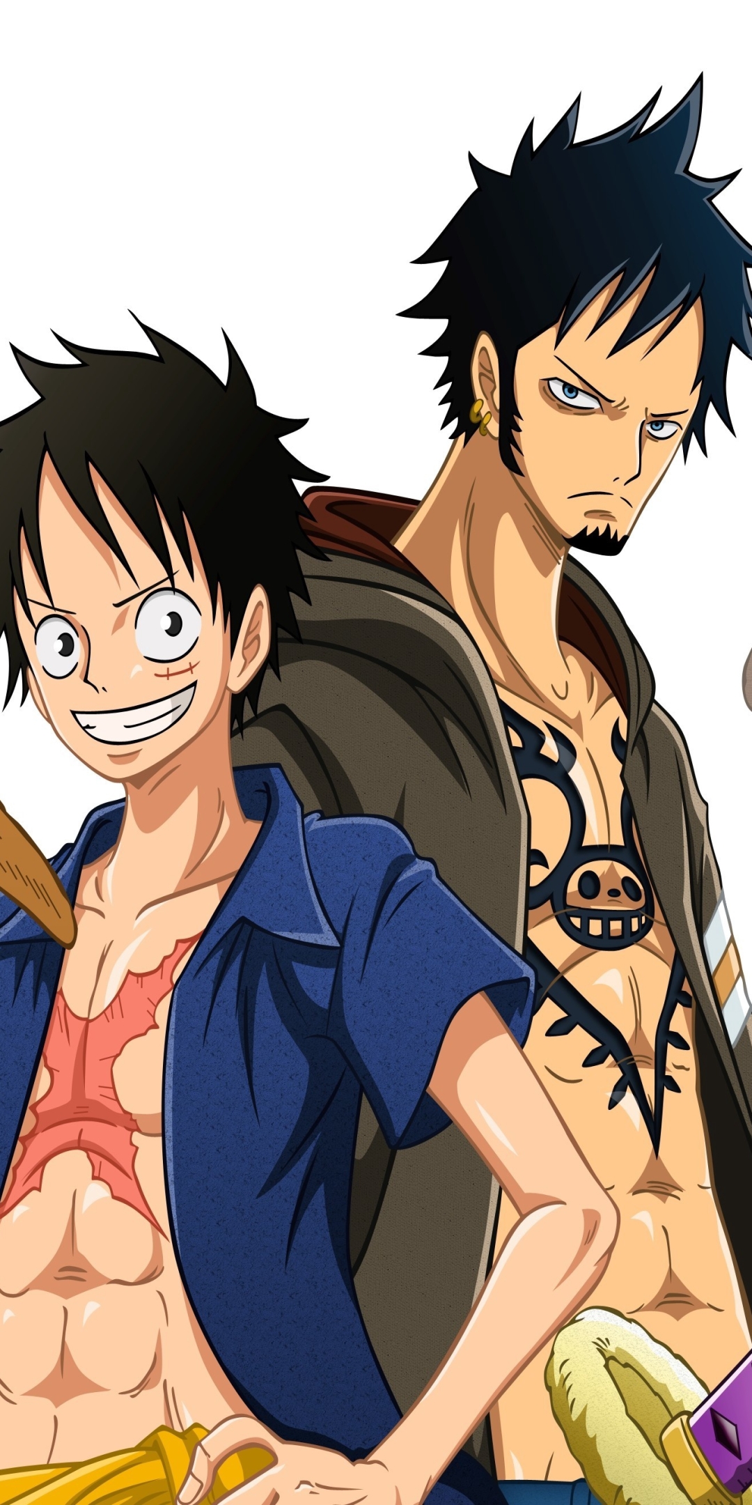 Download mobile wallpaper Anime, One Piece, Monkey D Luffy, Trafalgar Law for free.