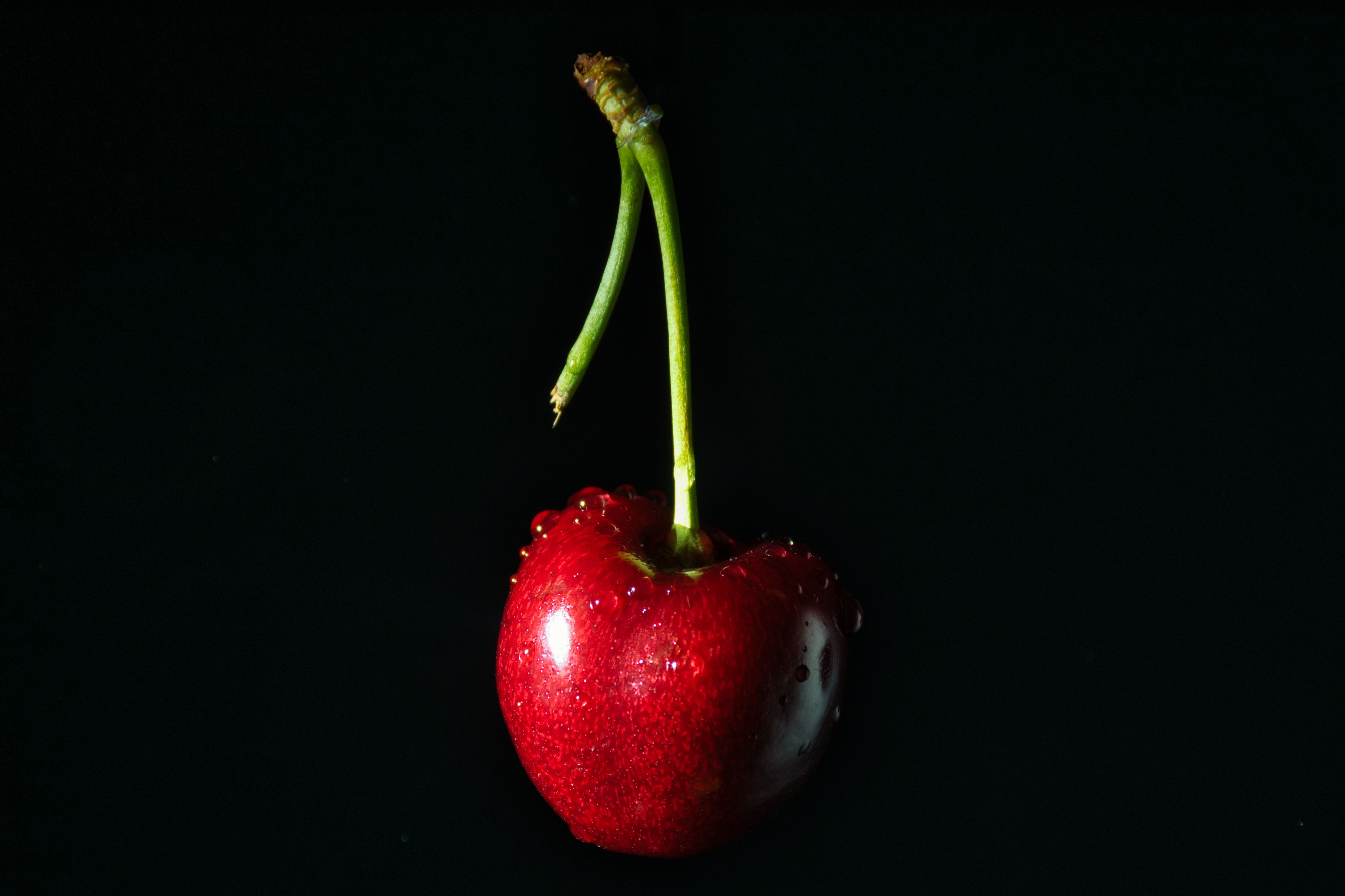 Download mobile wallpaper Berry, Drops, Cherry, Food for free.