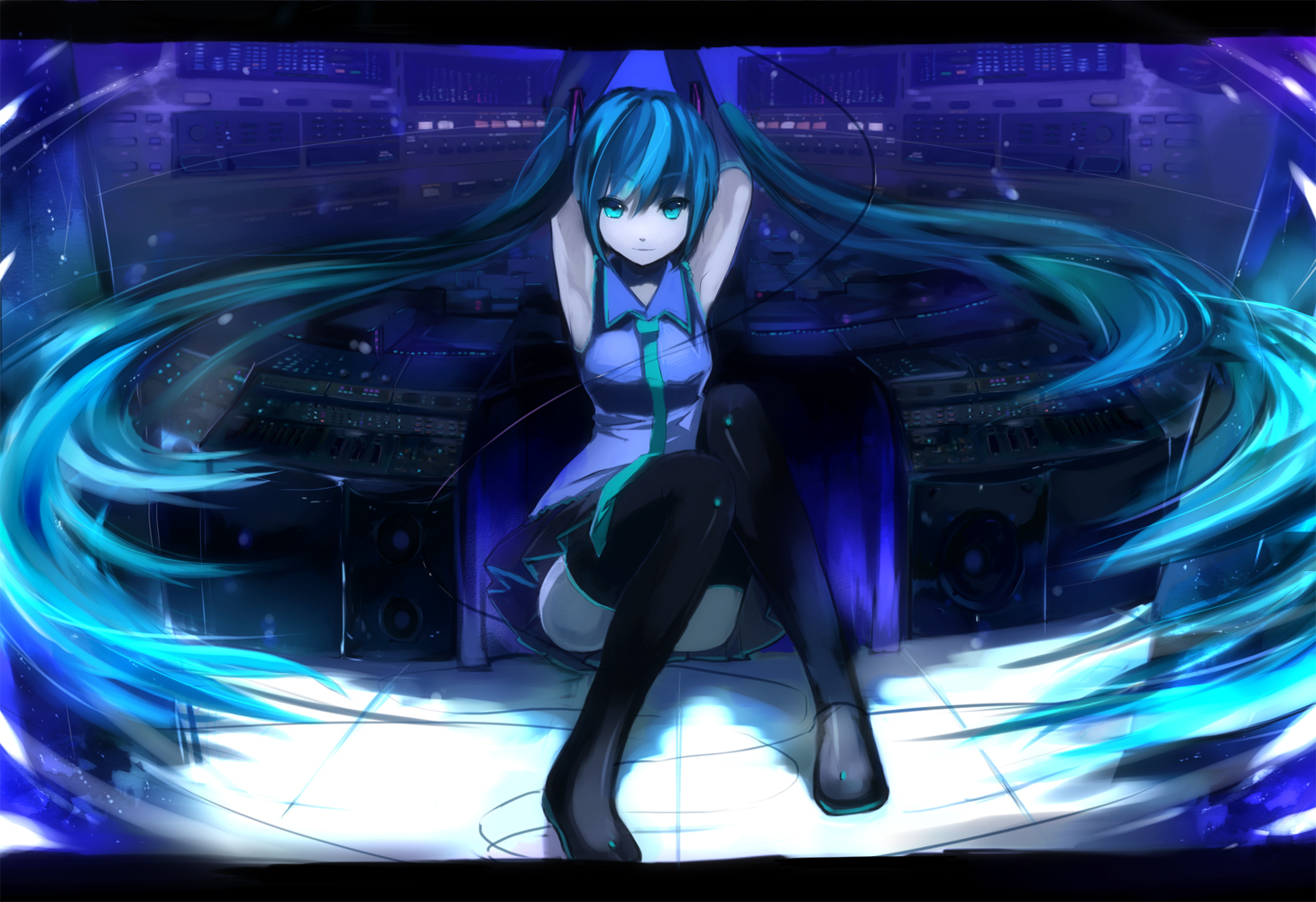 Laden Sie das Vocaloid, Hatsune Miku, Animes-Bild kostenlos auf Ihren PC-Desktop herunter