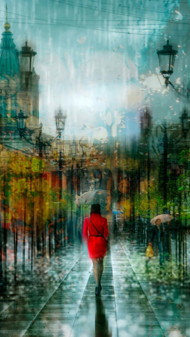 Download mobile wallpaper Rain, Artistic, Russia for free.