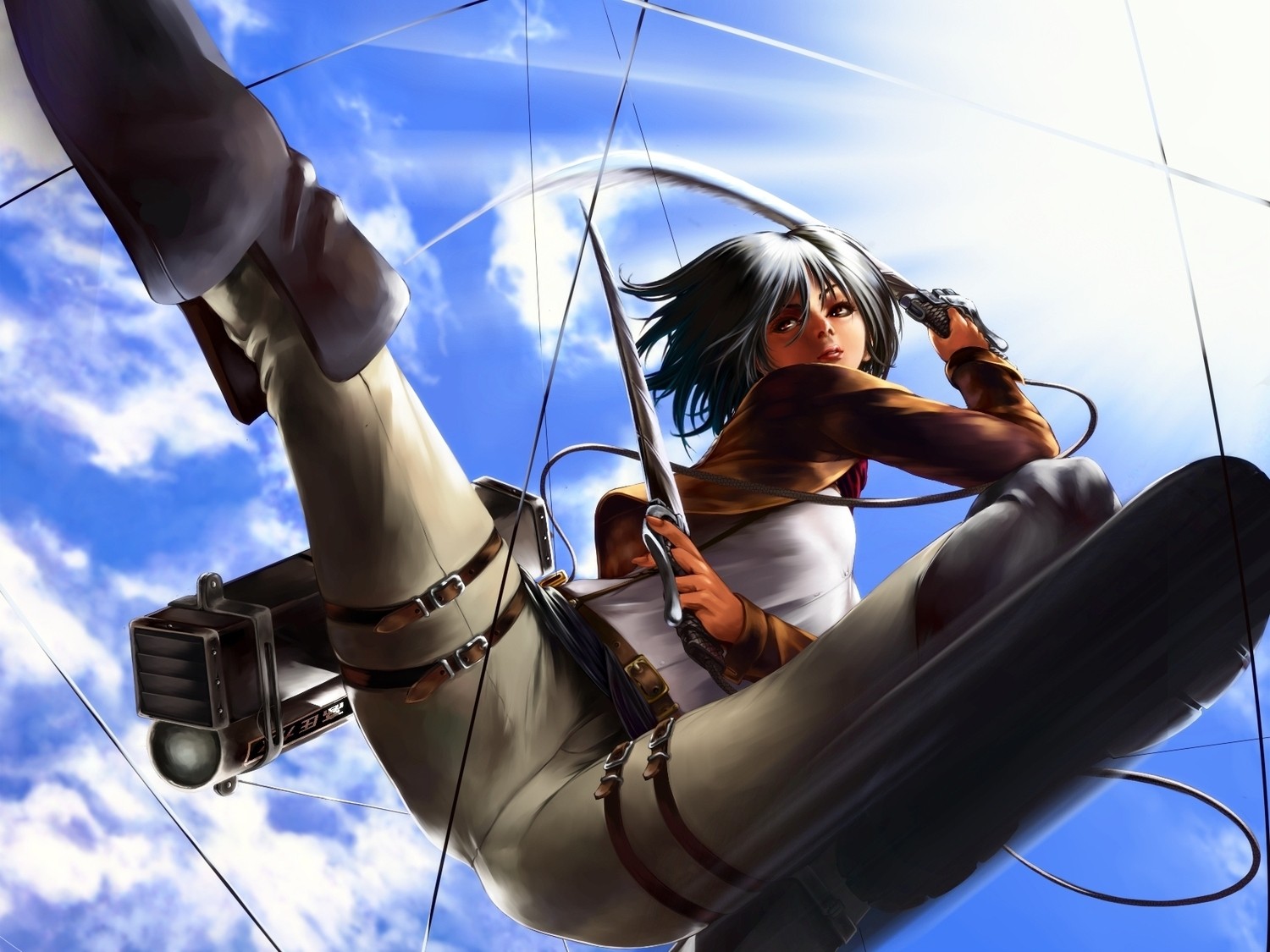 Descarga gratuita de fondo de pantalla para móvil de Mikasa Ackerman, Ataque A Los Titanes, Animado.