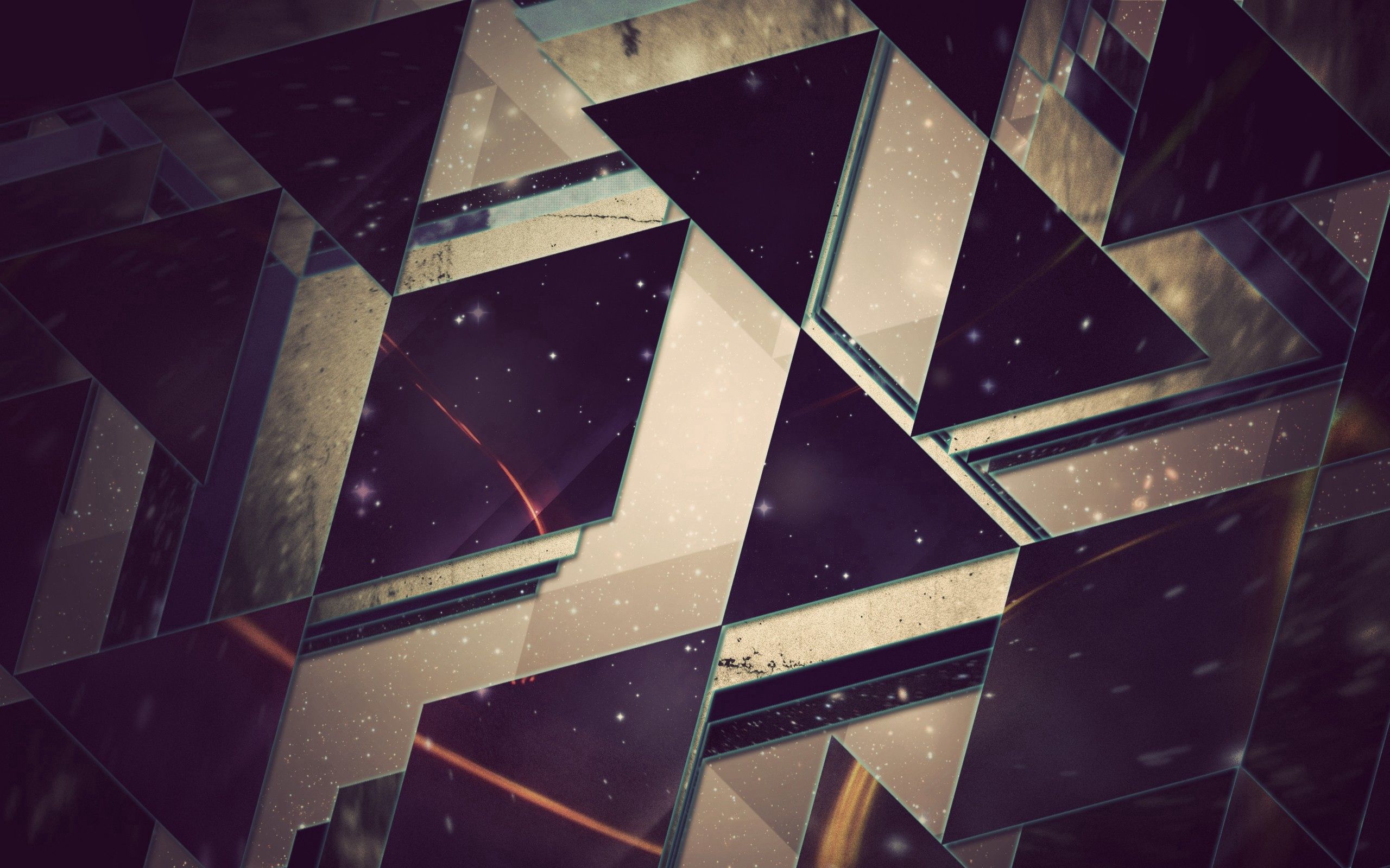 Full HD Wallpaper abstract, background, shine, light, triangles