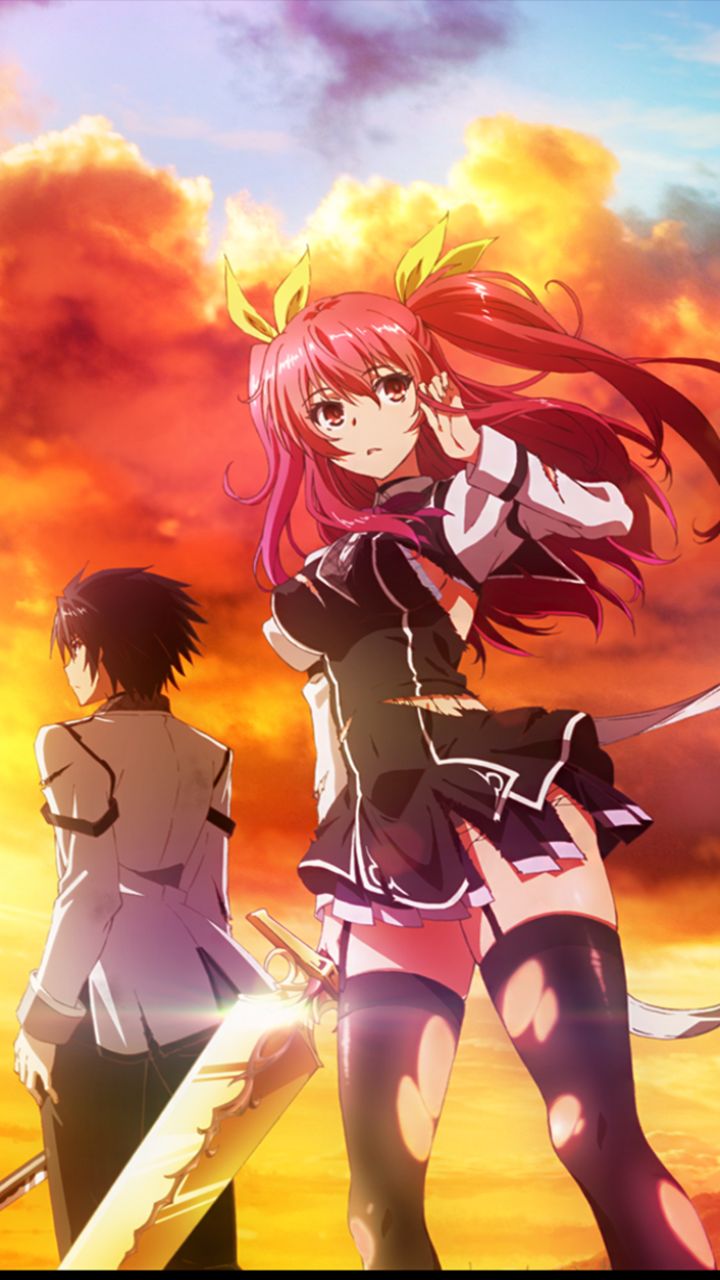 Descarga gratuita de fondo de pantalla para móvil de Animado, Rakudai Kishi No Cavalry, Ikki Kurogane, Stella Bermellón.