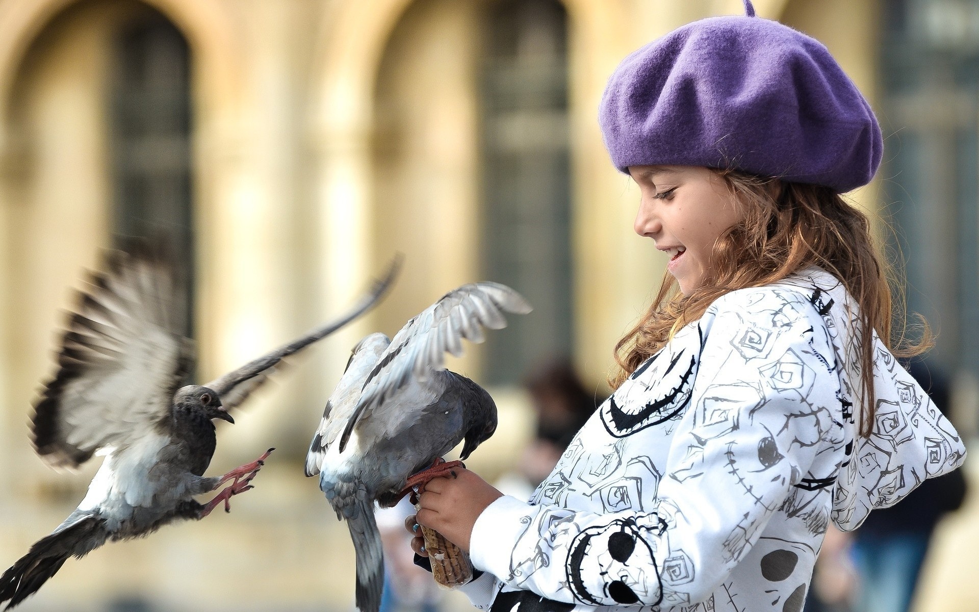 Téléchargez des papiers peints mobile Oiseau, Enfant, Photographie, Petite Fille gratuitement.