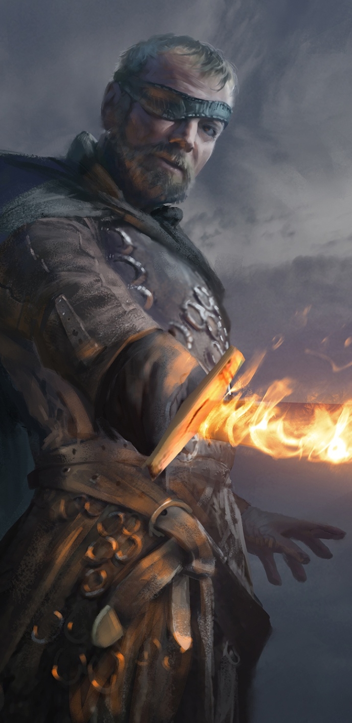 Download mobile wallpaper Fire, Game Of Thrones, Sword, Tv Show, Beric Dondarrion for free.