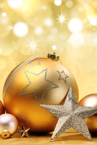 Download mobile wallpaper Christmas, Holiday, Golden, Christmas Ornaments for free.