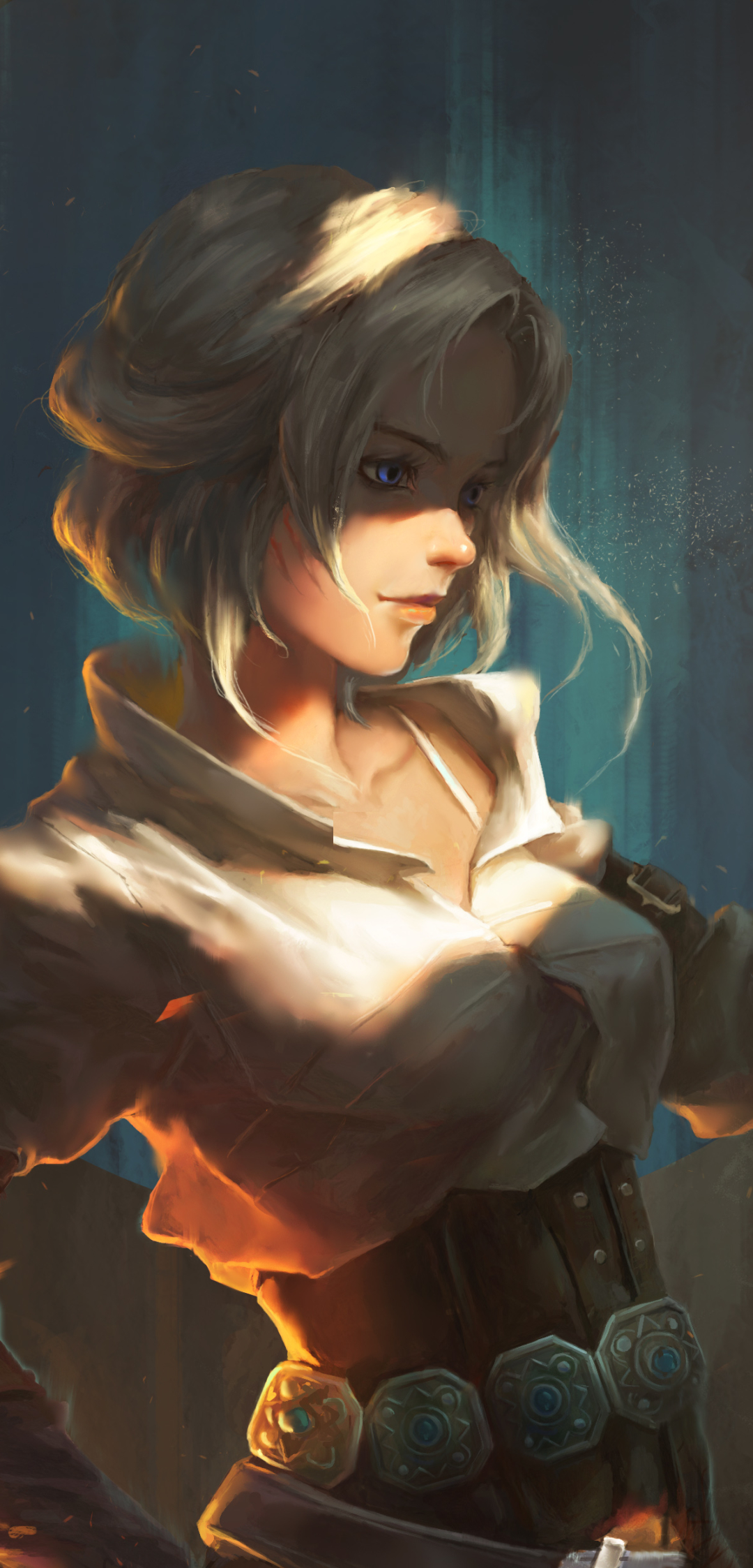 Download mobile wallpaper Blue Eyes, Video Game, Short Hair, White Hair, Woman Warrior, The Witcher, The Witcher 3: Wild Hunt, Ciri (The Witcher) for free.
