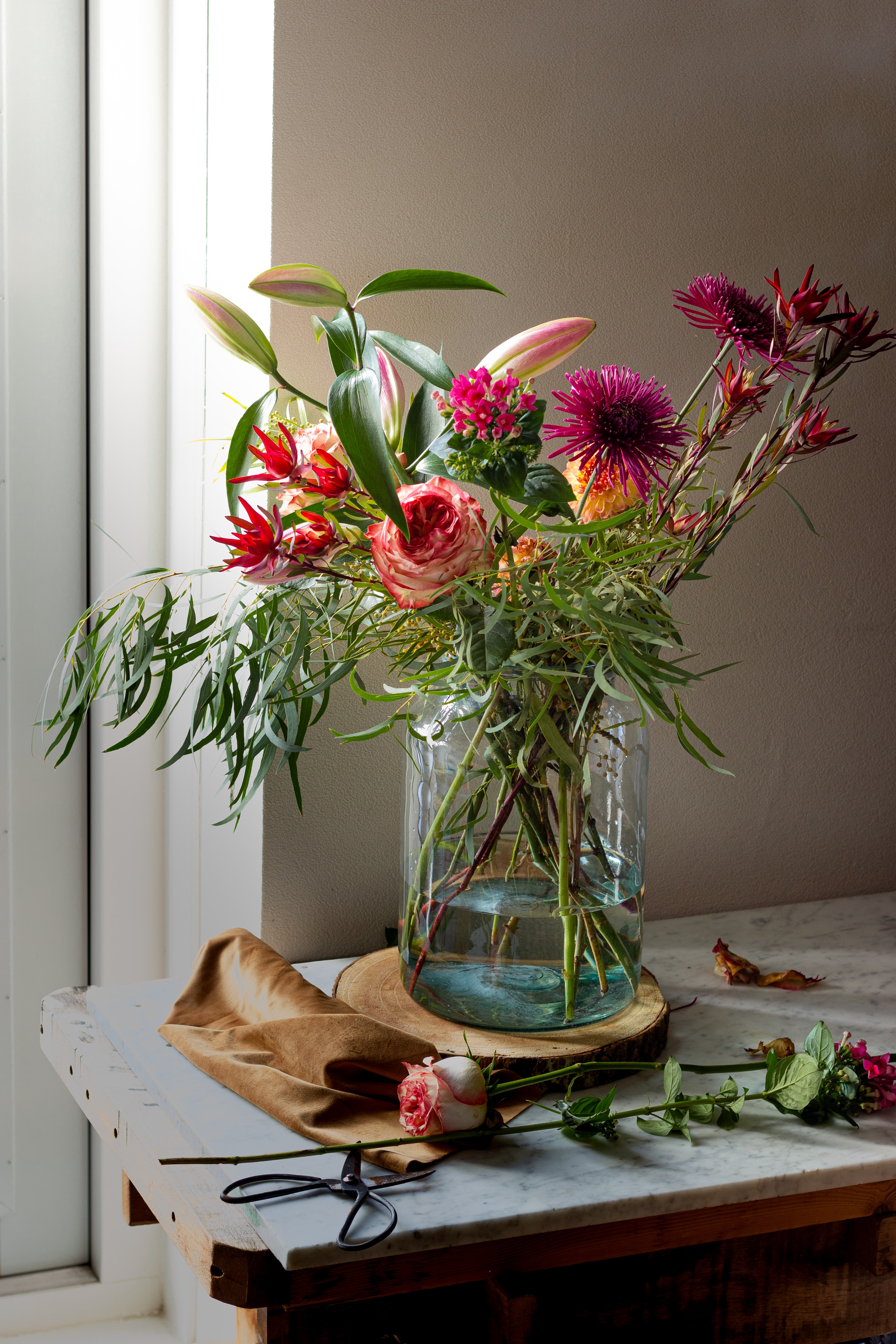 Laden Sie das Strauß, Vase, Bouquet, Blumen-Bild kostenlos auf Ihren PC-Desktop herunter