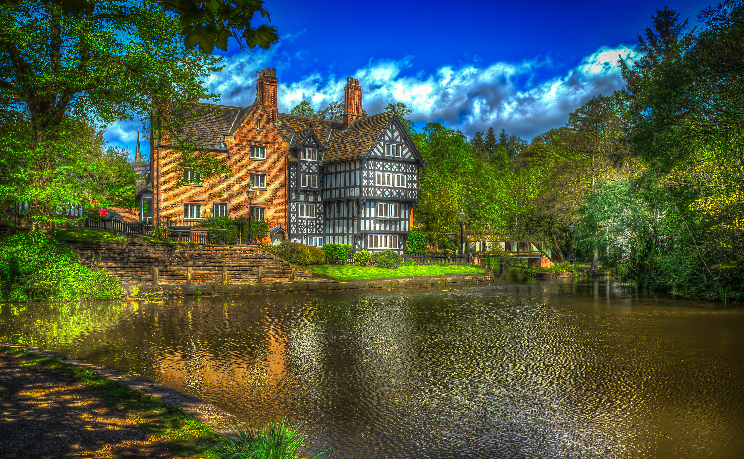 Download mobile wallpaper Lake, House, Hdr, Photography, England for free.