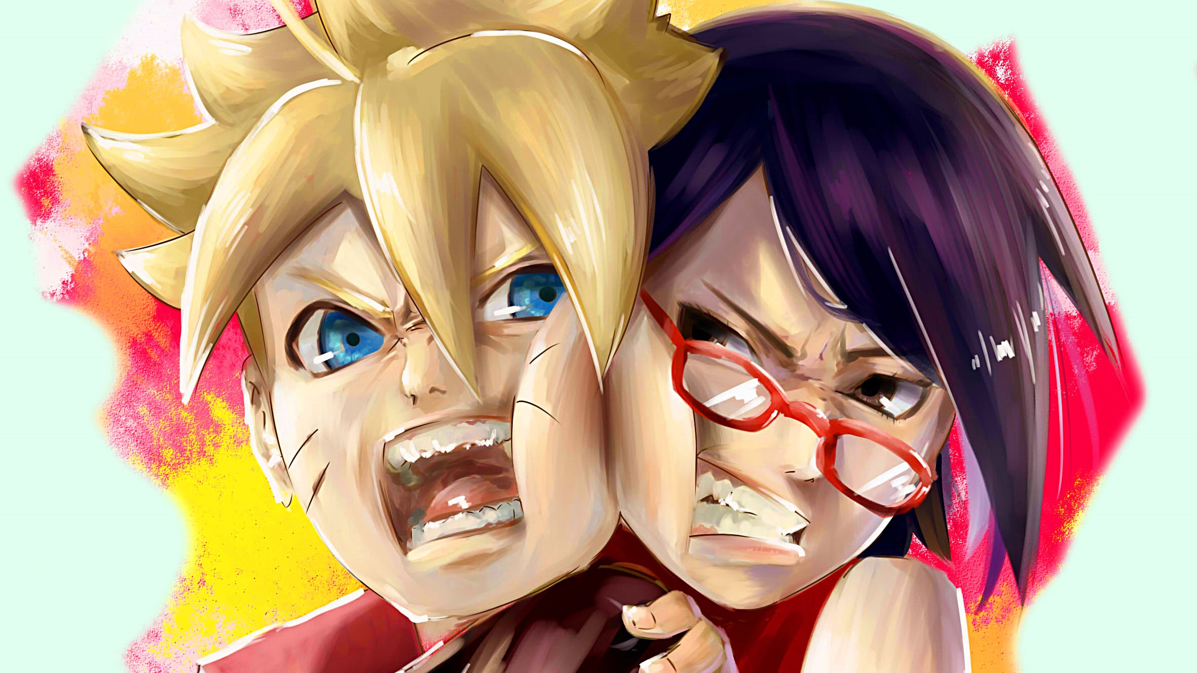 Baixar papel de parede para celular de Anime, Naruto, Sarada Uchiha, Boruto Uzumaki, Boruto gratuito.