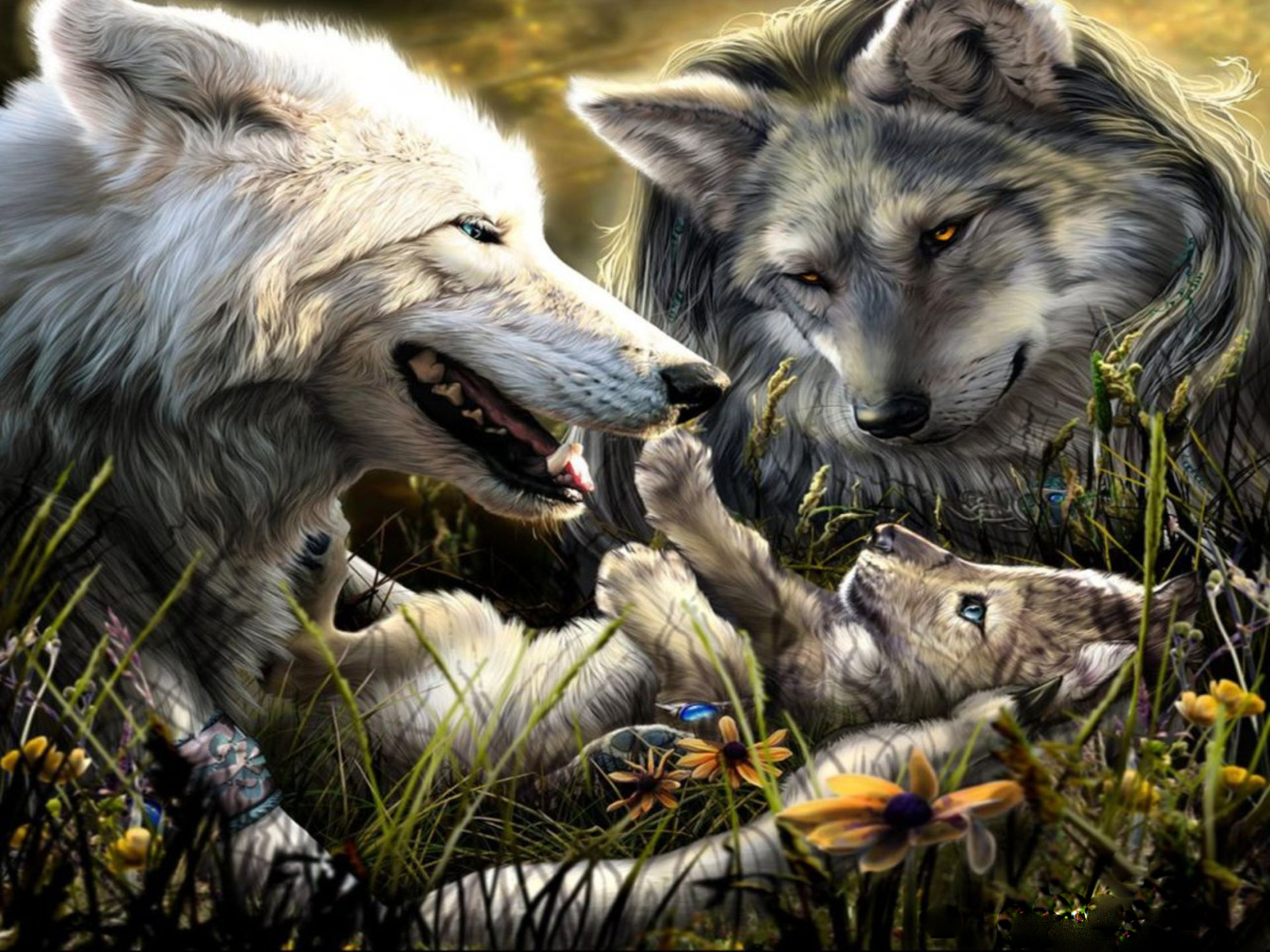 PCデスクトップにファンタジー, 狼, ファンタジー動物画像を無料でダウンロード