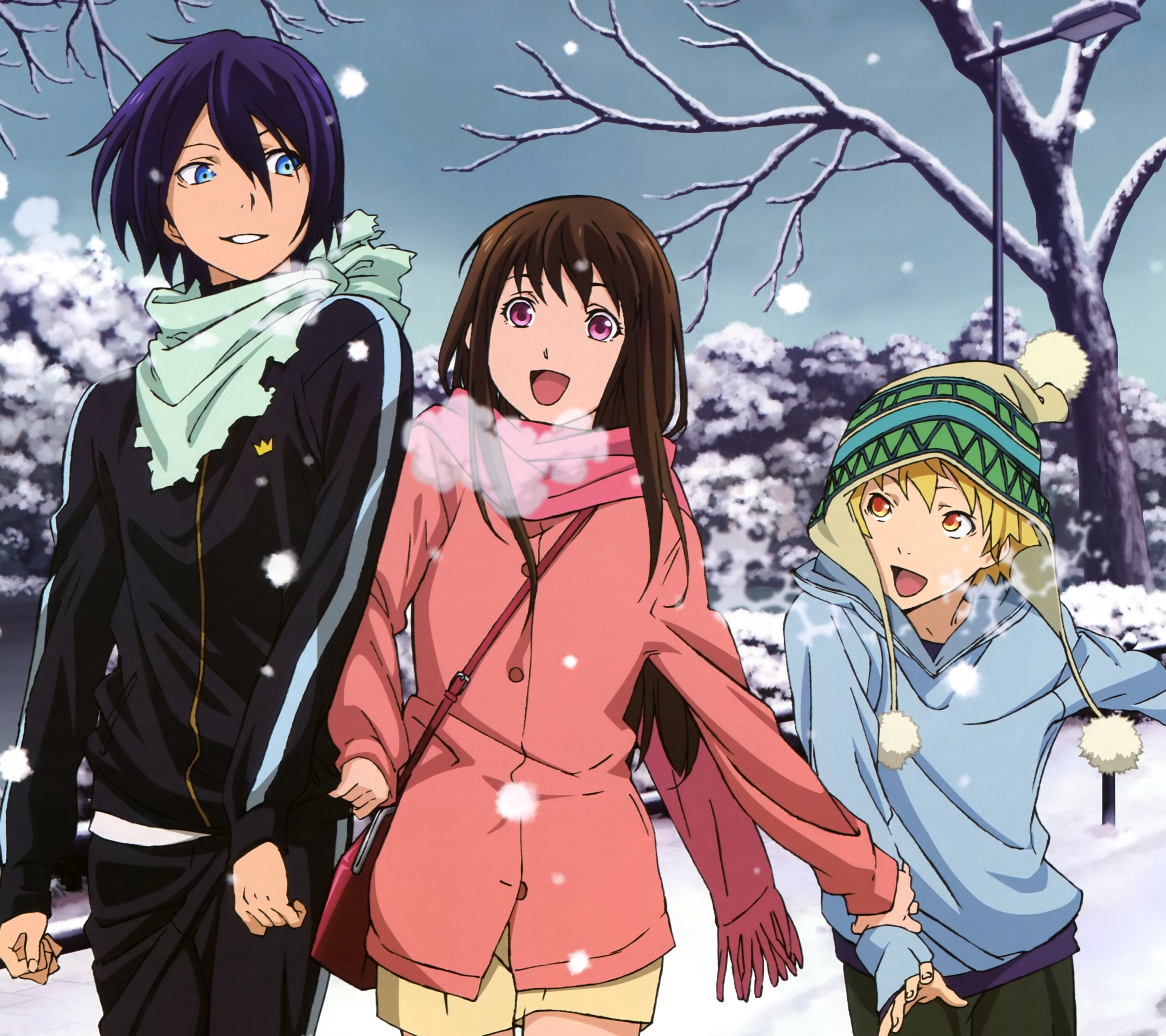 Handy-Wallpaper Animes, Yukine (Noragami), Noragami, Hiyori Iki, Yato (Noragami) kostenlos herunterladen.
