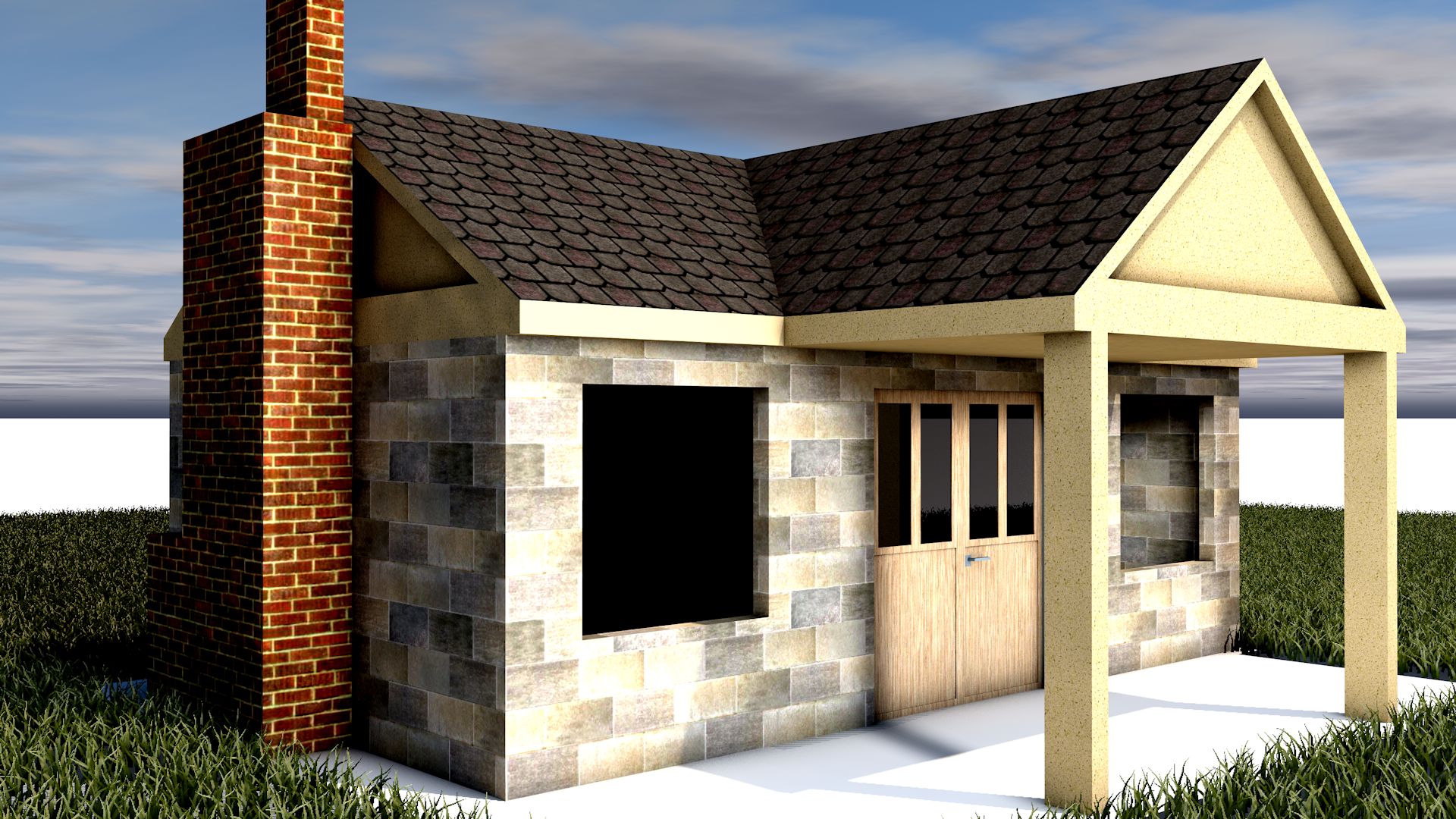 Free download wallpaper 3D, House, Cgi, Man Made on your PC desktop