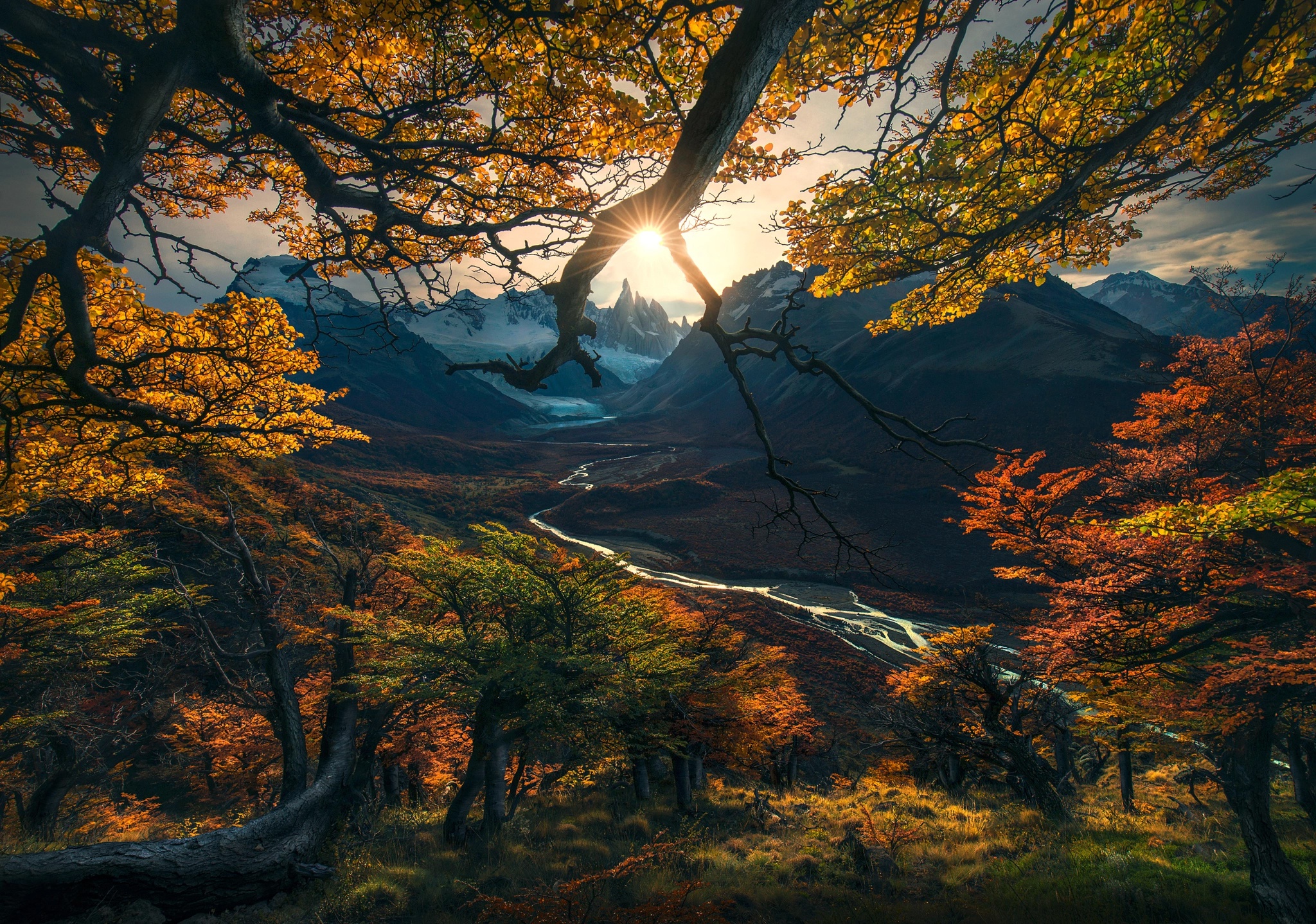 PCデスクトップに風景, 自然, 川, 秋, 山, 森, 地球画像を無料でダウンロード