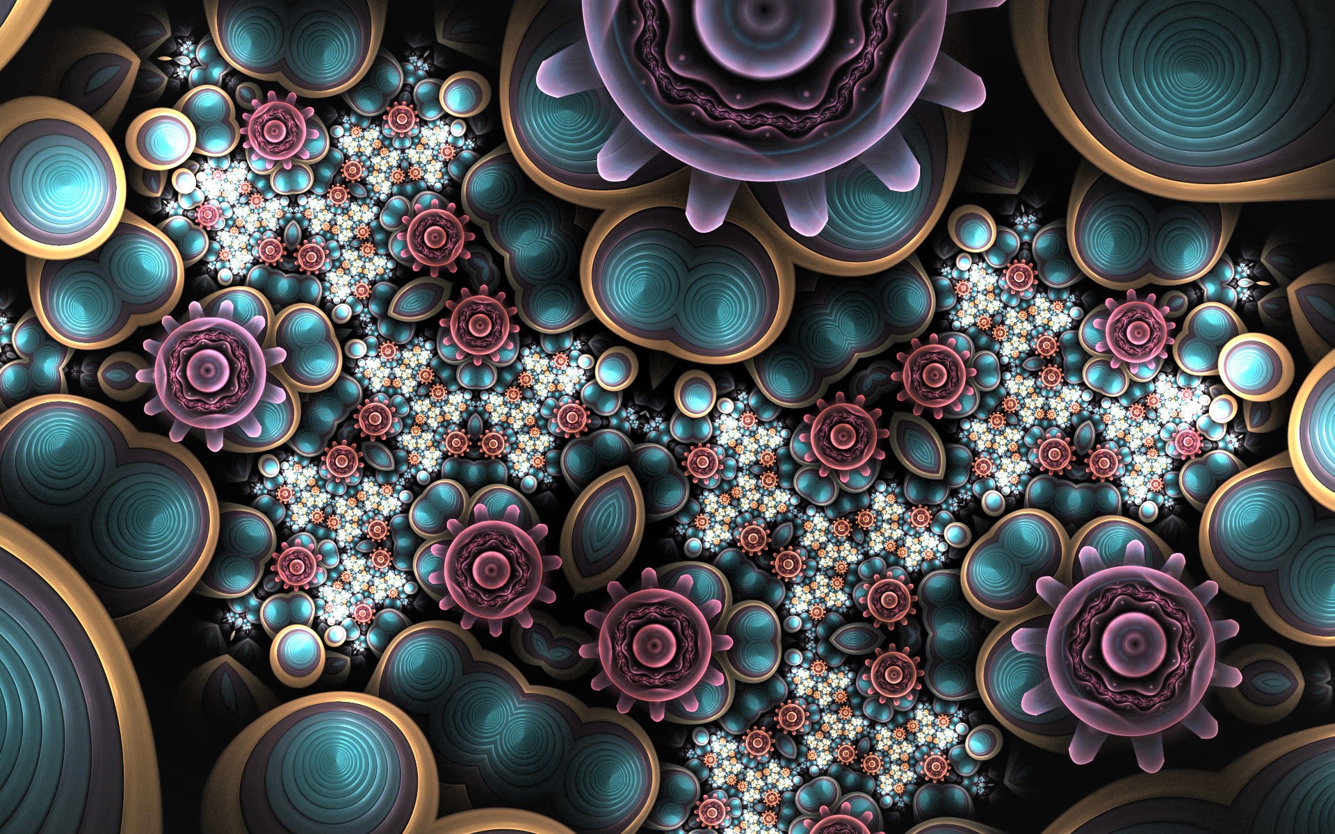 Free download wallpaper Abstract, Flower, Fractal, Colors, Colorful on your PC desktop