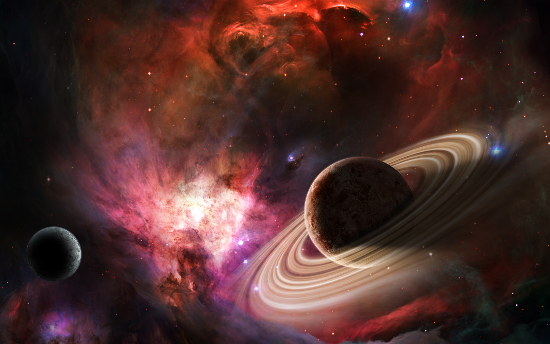 167000 Hintergrundbild herunterladen science fiction, planetenring - Bildschirmschoner und Bilder kostenlos