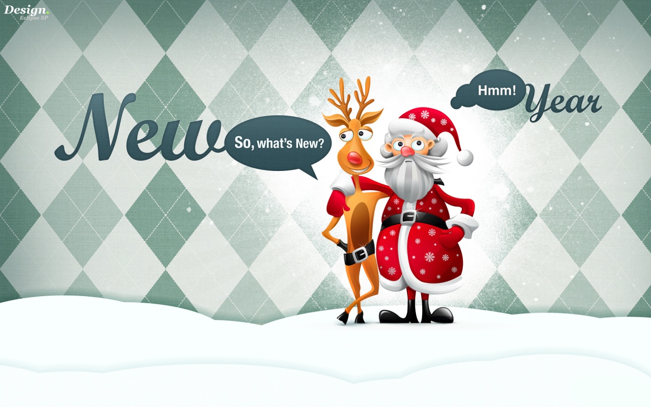 Download mobile wallpaper New Year, Christmas, Holiday, Santa, Reindeer for free.