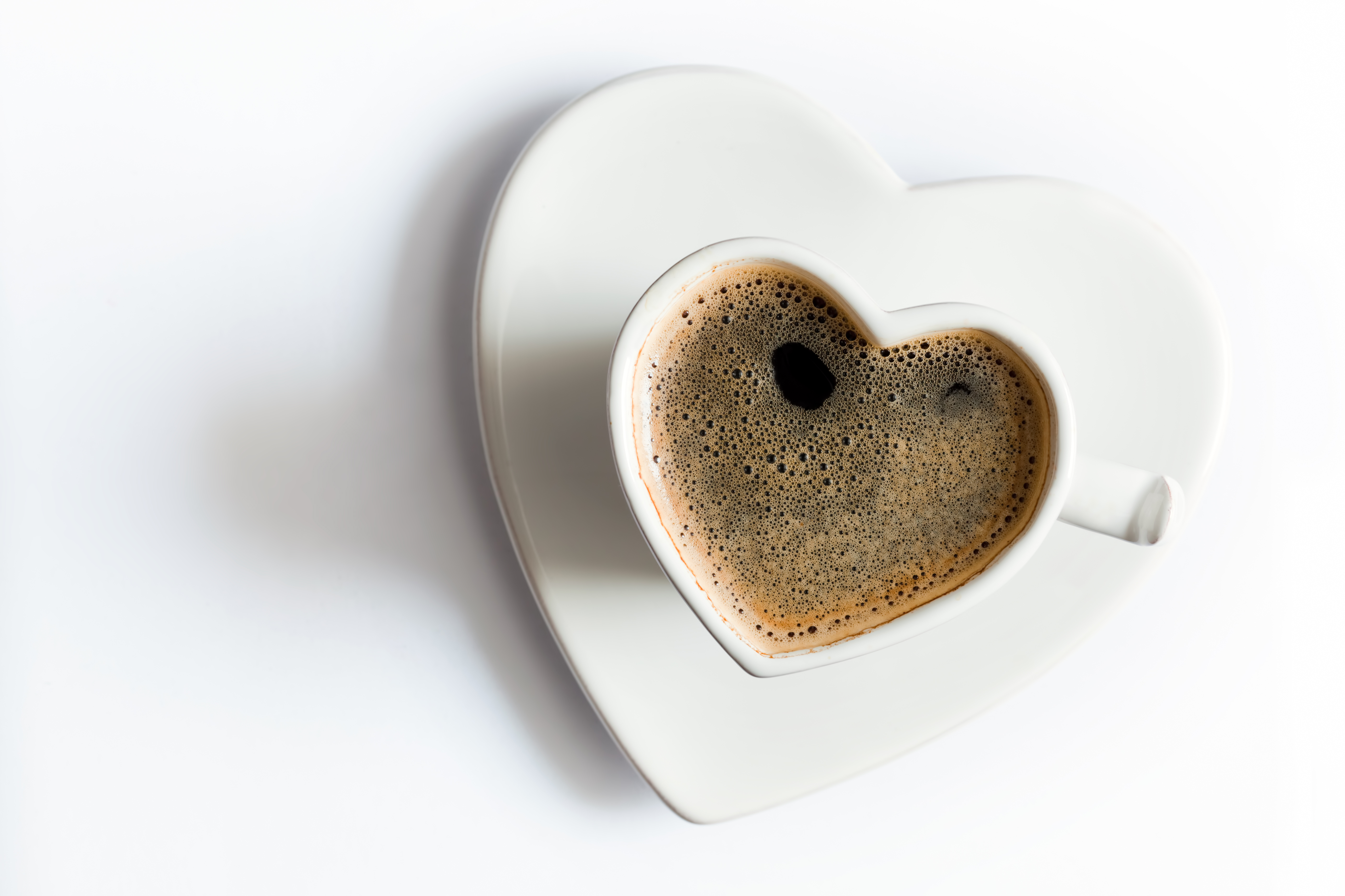 Download mobile wallpaper Food, Coffee, Cup, Heart Shaped for free.