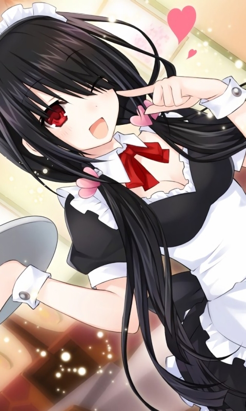 Handy-Wallpaper Animes, Datum A Live, Kurumi Tokisaki kostenlos herunterladen.