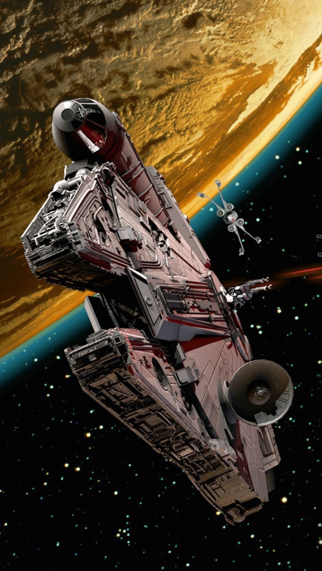 Download mobile wallpaper Star Wars, Movie, Millennium Falcon for free.