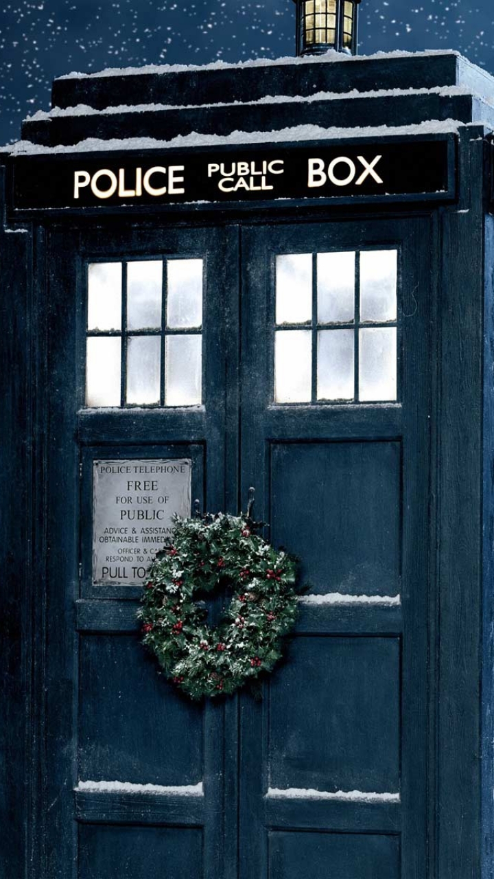 Téléchargez des papiers peints mobile Noël, Doctor Who, Séries Tv, Tardis gratuitement.