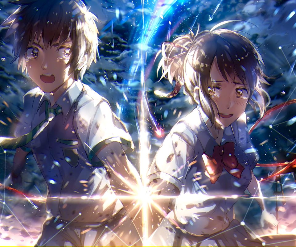 Download mobile wallpaper Anime, Your Name, Kimi No Na Wa, Mitsuha Miyamizu, Taki Tachibana for free.