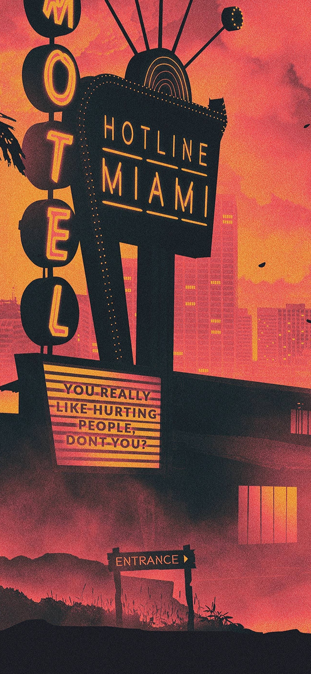 Handy-Wallpaper Computerspiele, Retro Welle, Hotline Miami kostenlos herunterladen.