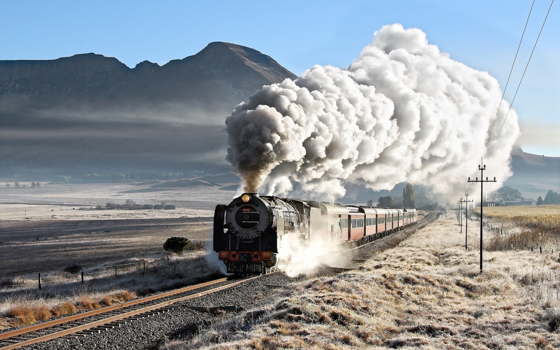 726078 Bild herunterladen dampflokomotive, lokomotive, fahrzeuge, zug, rauch - Hintergrundbilder und Bildschirmschoner kostenlos