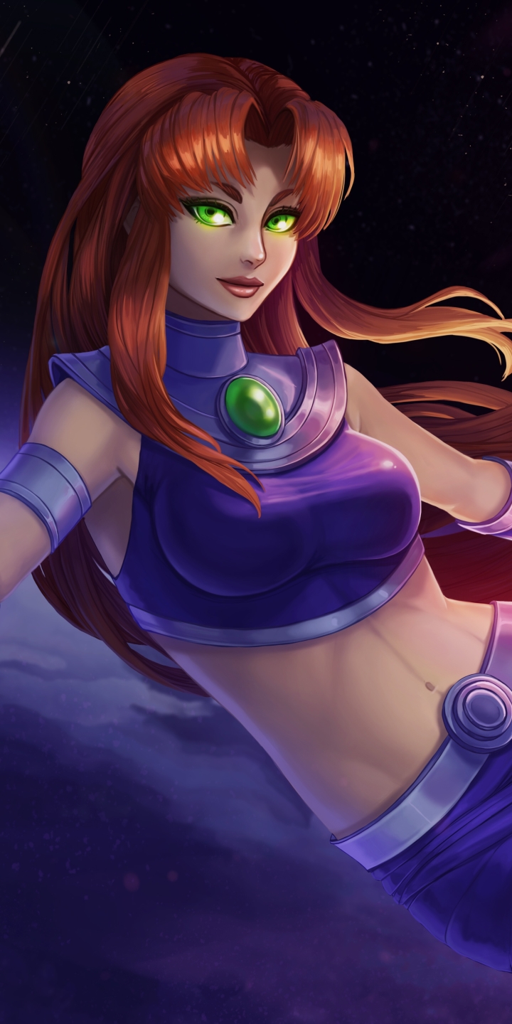 Download mobile wallpaper Green Eyes, Comics, Long Hair, Red Hair, Dc Comics, Starfire (Dc Comics), Starfire, Teen Titans for free.