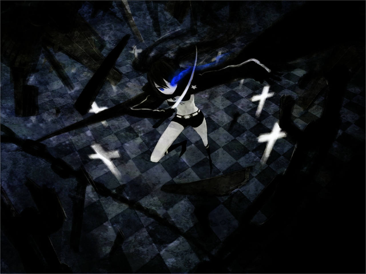 Free download wallpaper Anime, Black Rock Shooter on your PC desktop