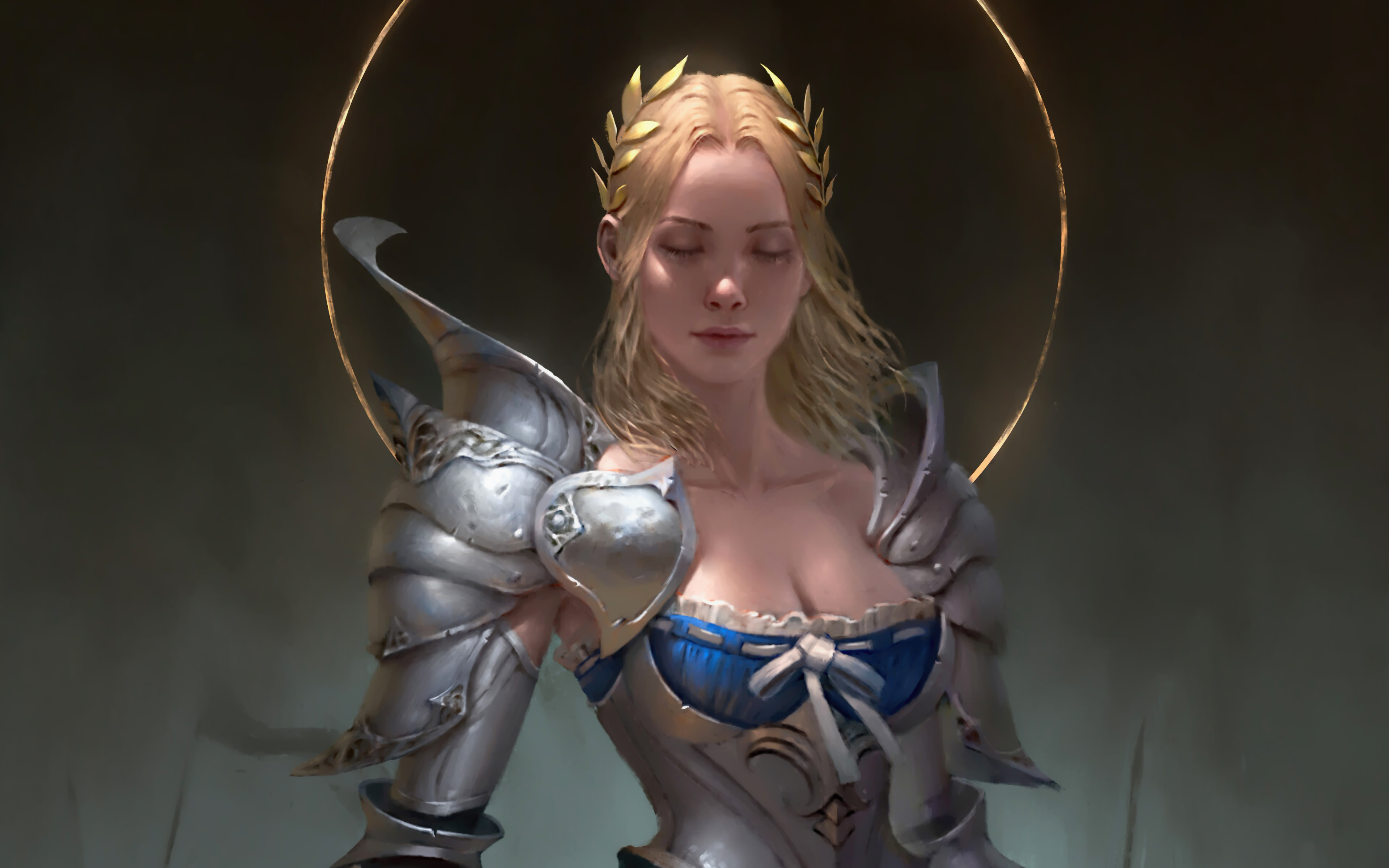 knight, fantasy, armor, blonde, joan of arc, woman warrior