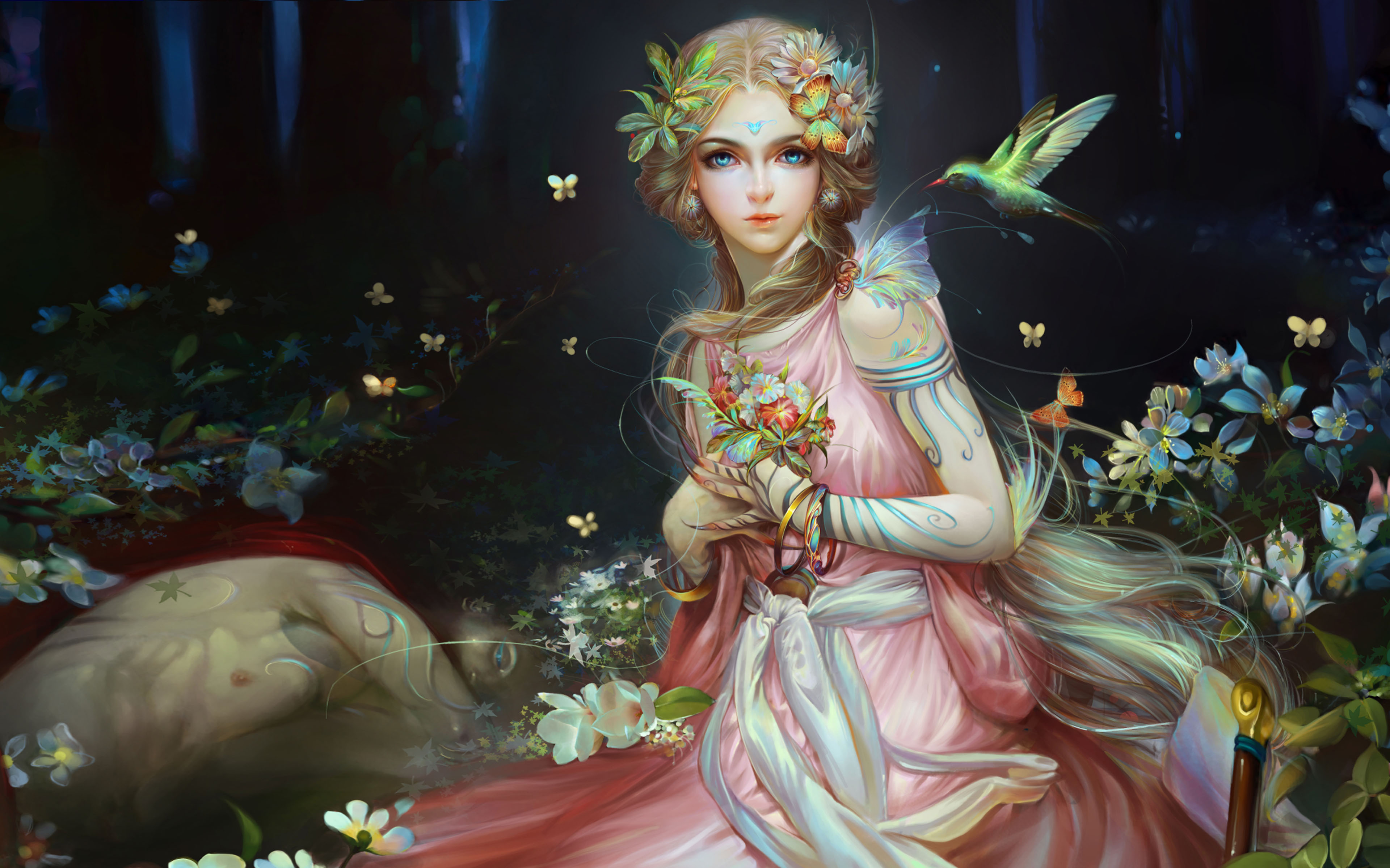 Download mobile wallpaper Fantasy, Fairy, Aqua Eyes for free.