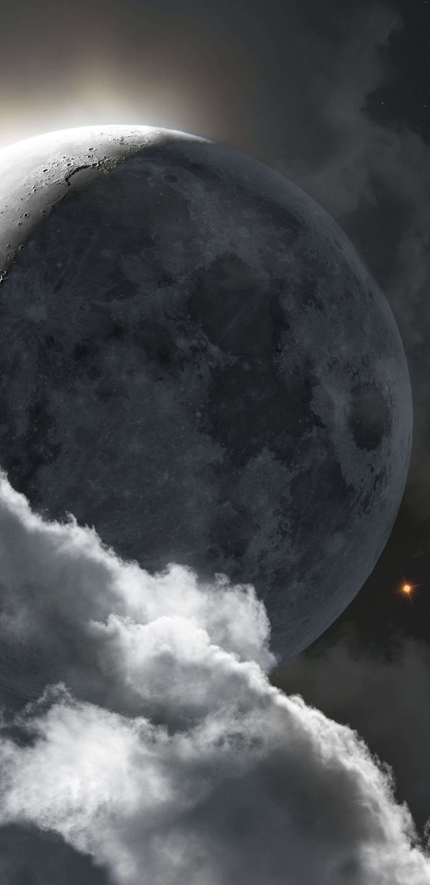 Download mobile wallpaper Moon, Earth for free.